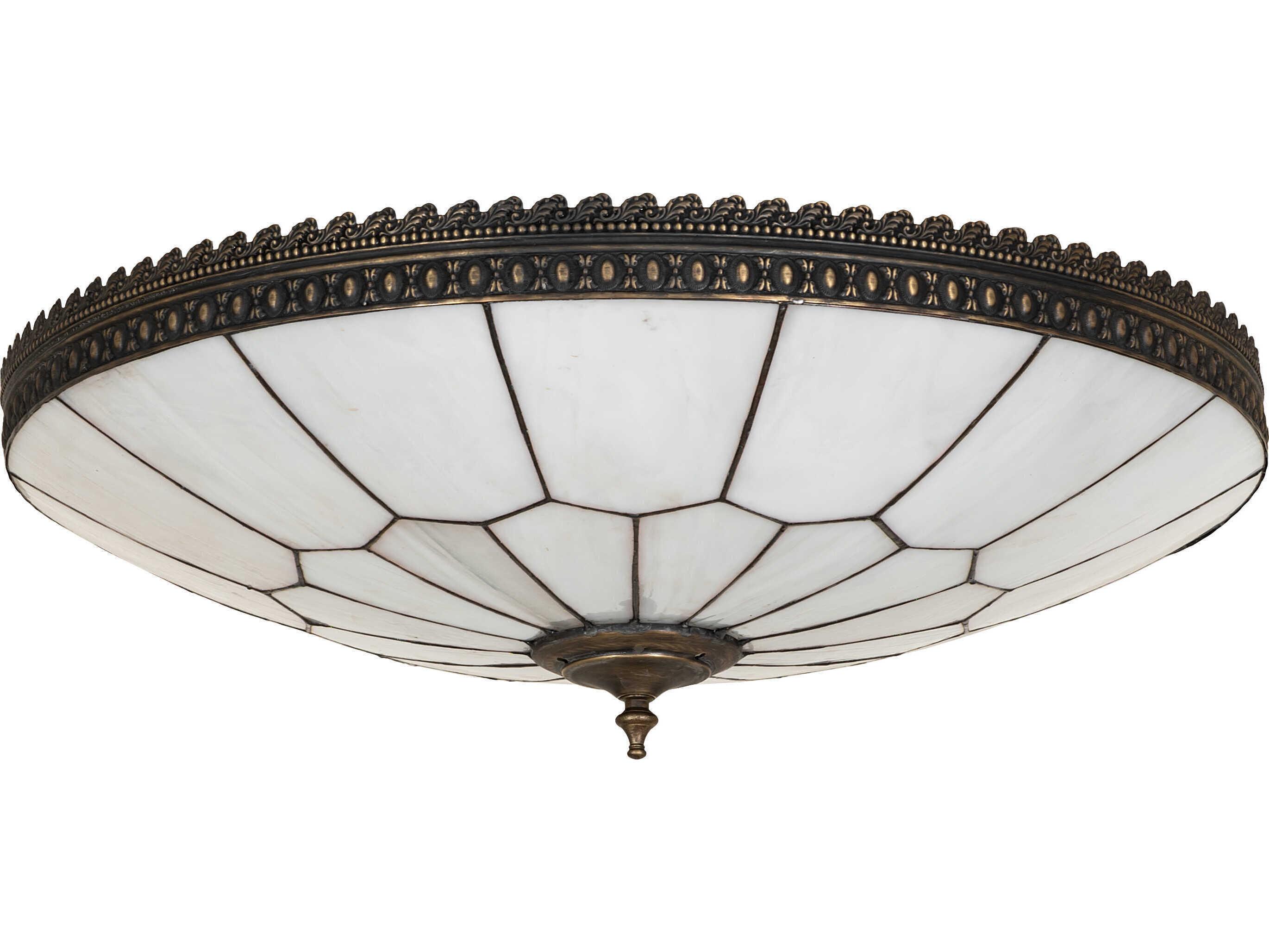 Meyda Vincent Honeycomb 6-Light Craftsman Brown Traditional Bowl Flush Mount