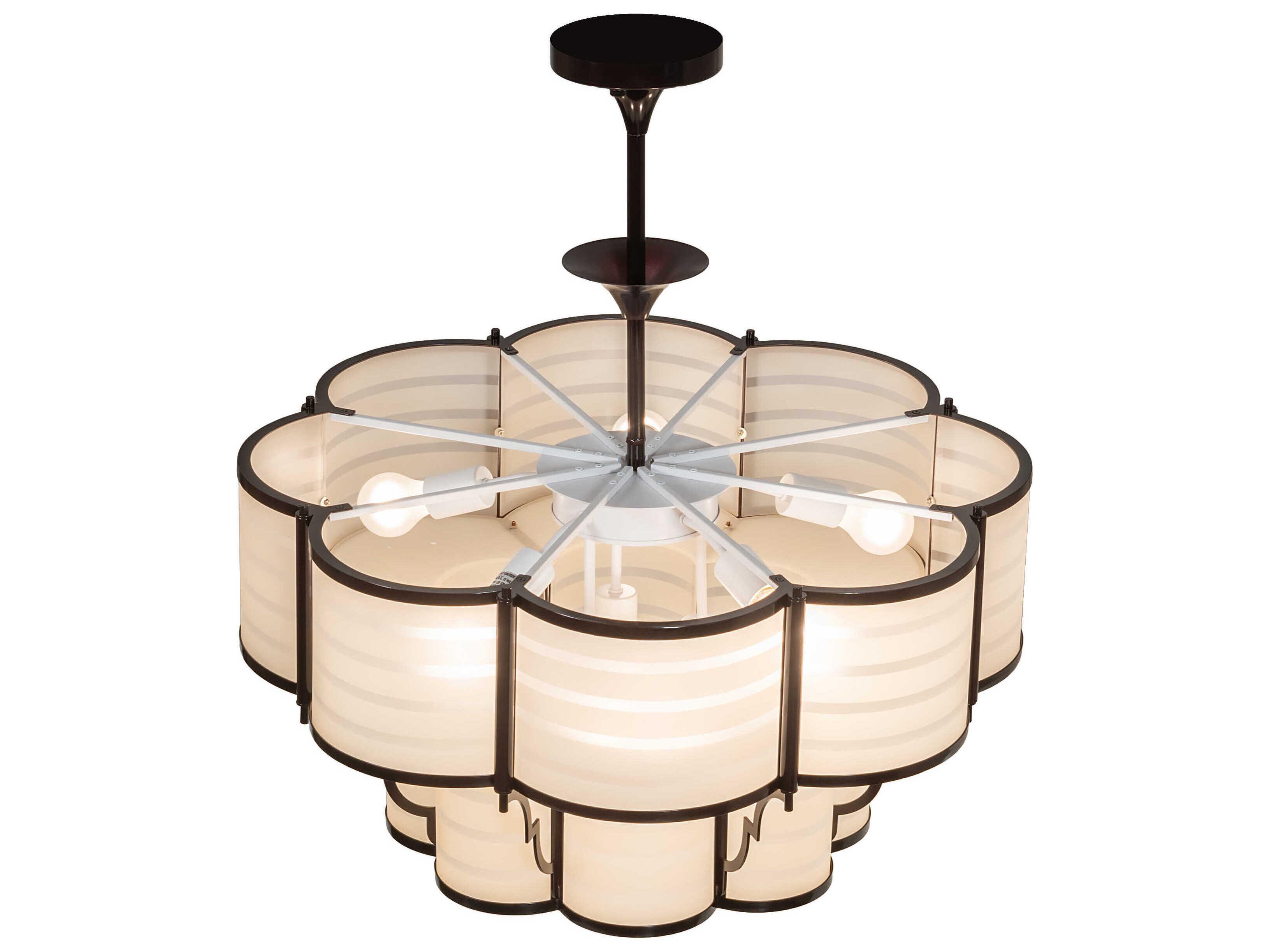 Meyda Alastair 8-Light Dark Bronze Traditional Tiered Pendant