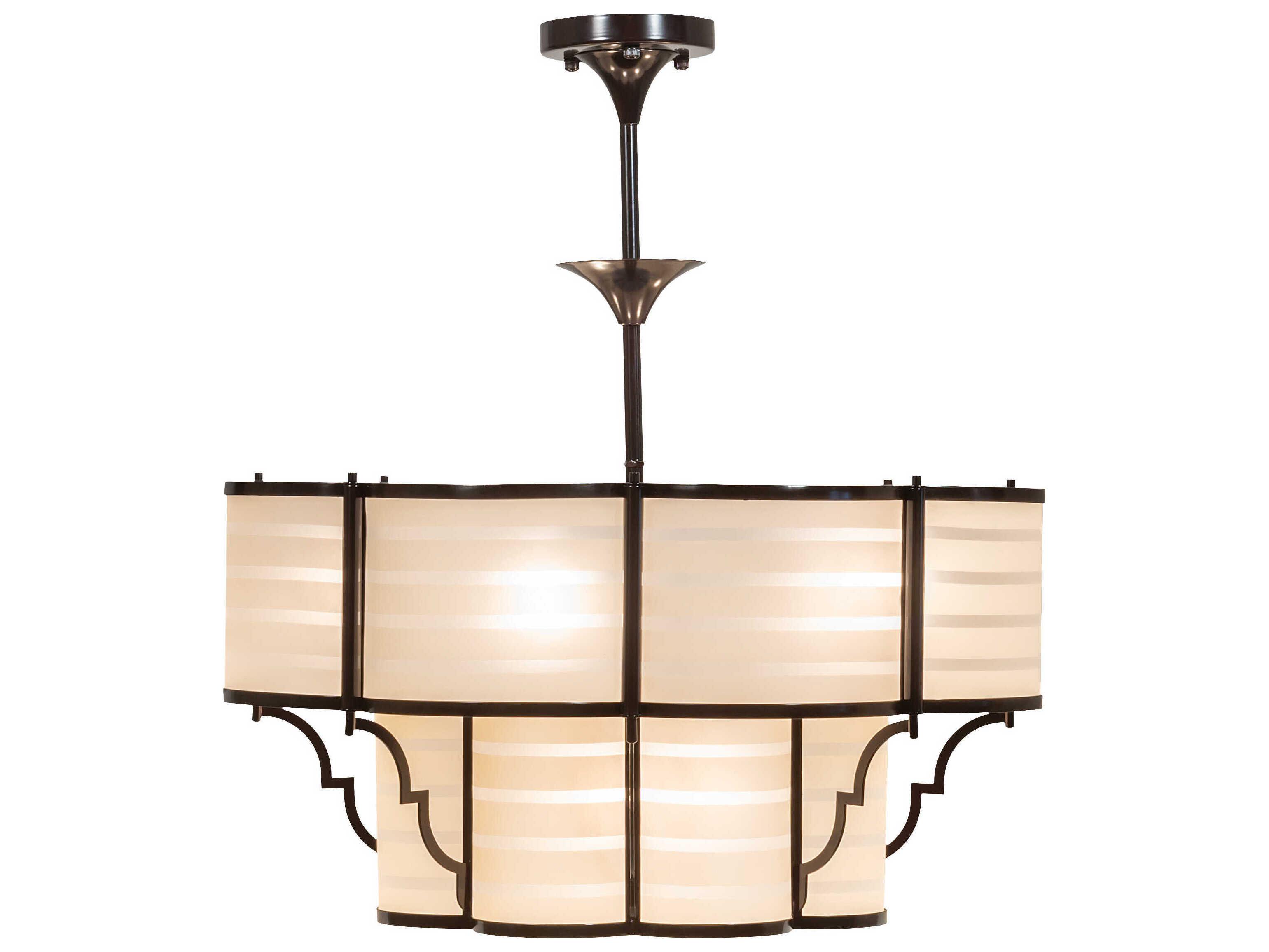 Meyda Alastair 8-Light Dark Bronze Traditional Tiered Pendant