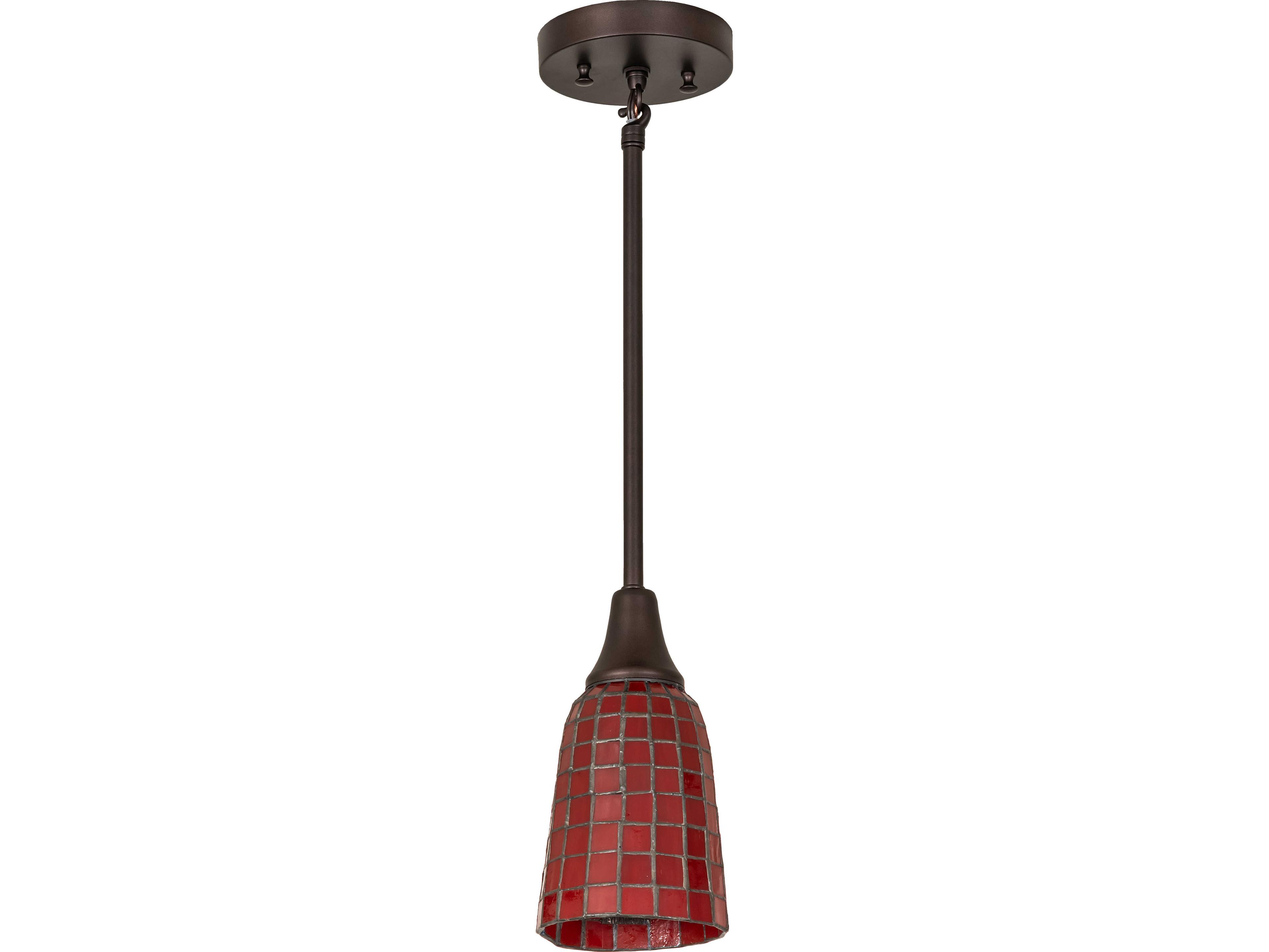 Meyda Terra Roja 1-Light Red Bell Mini Pendant