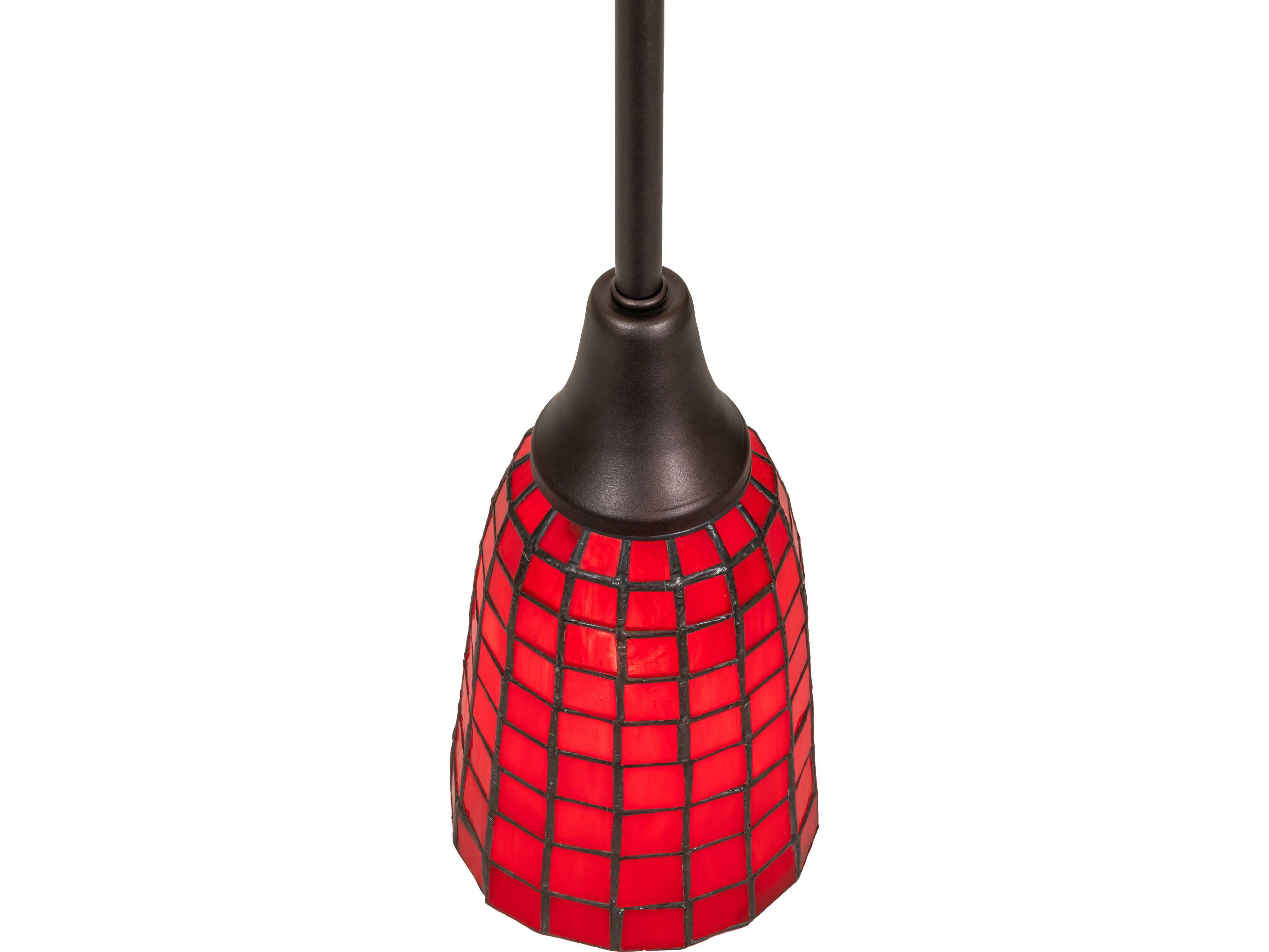 Meyda Terra Roja 1-Light Red Bell Mini Pendant