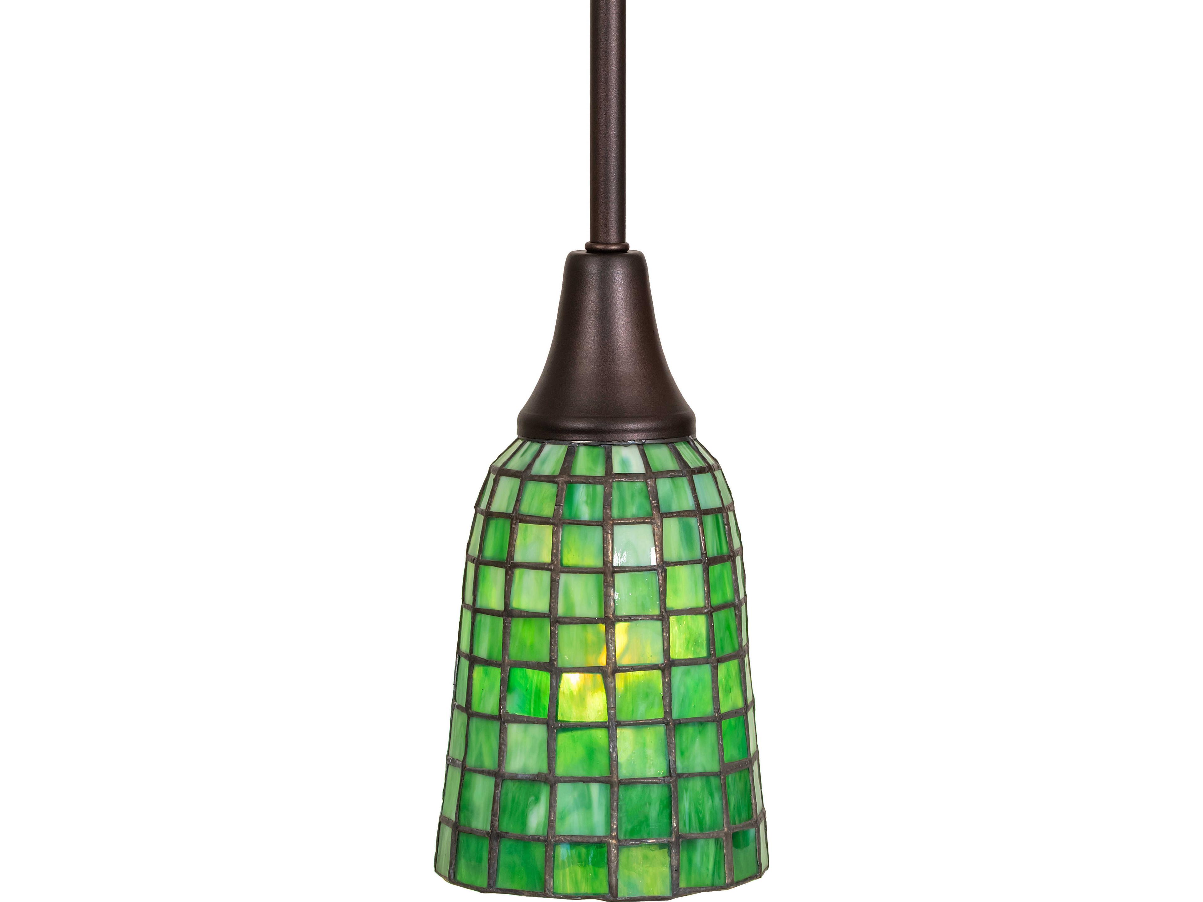 Meyda Terra Esmeralda 1-Light Green Mini Pendant