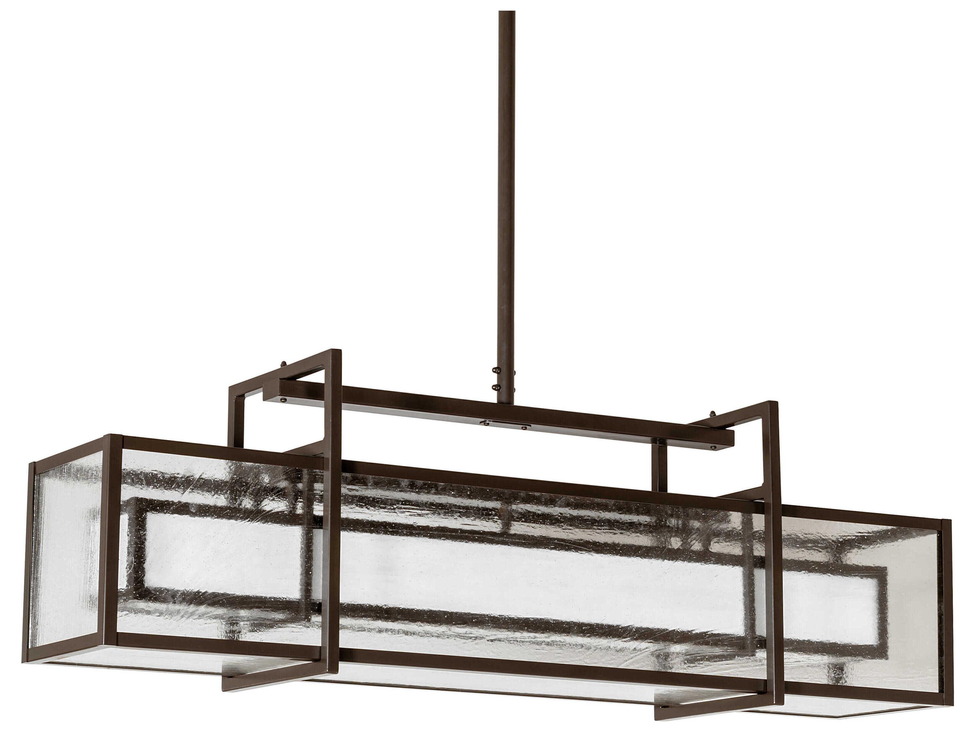 Meyda Nelson 6-Light Timeless Bronze Geometric Island Pendant