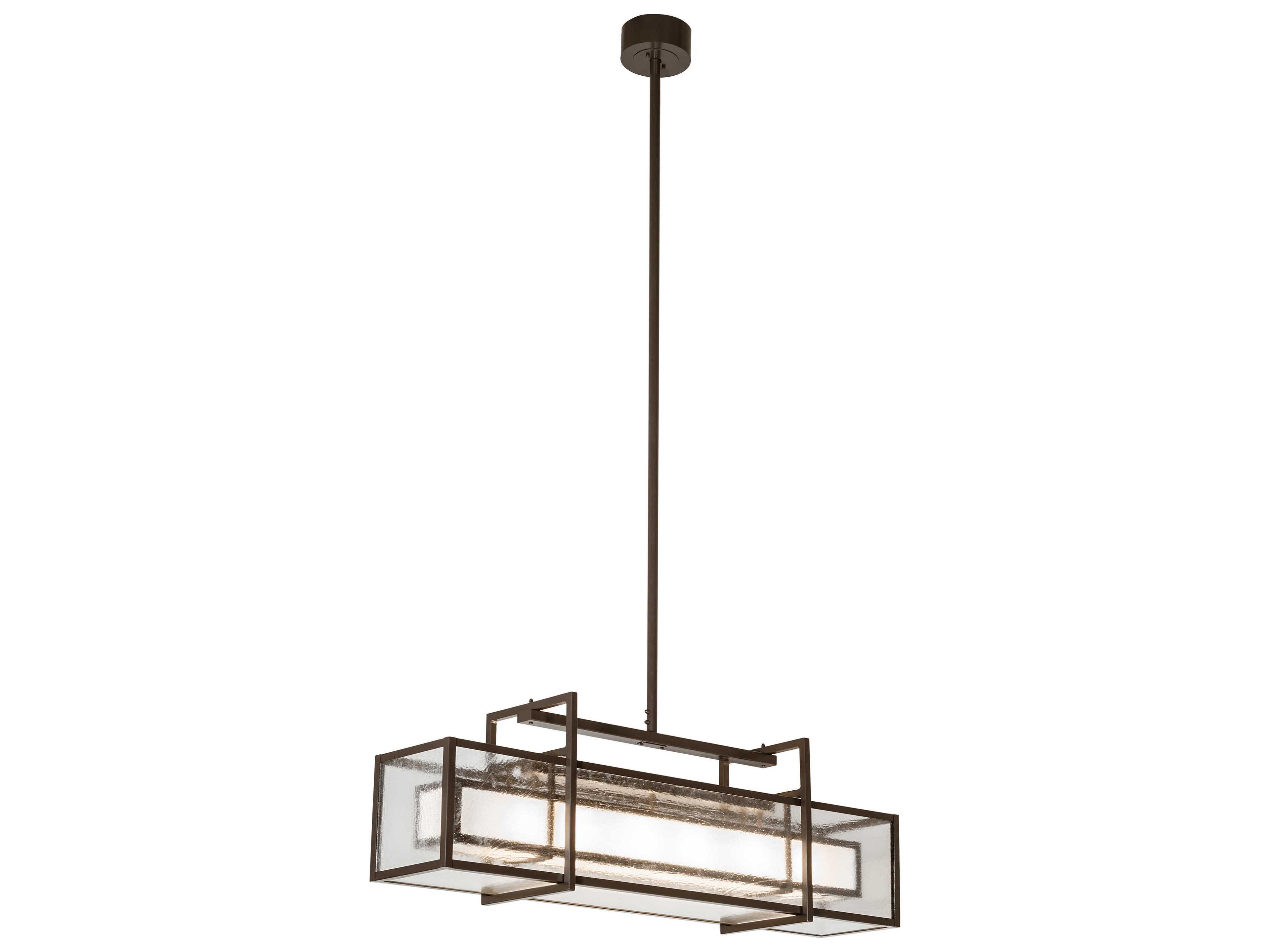 Meyda Nelson 6-Light Timeless Bronze Geometric Island Pendant