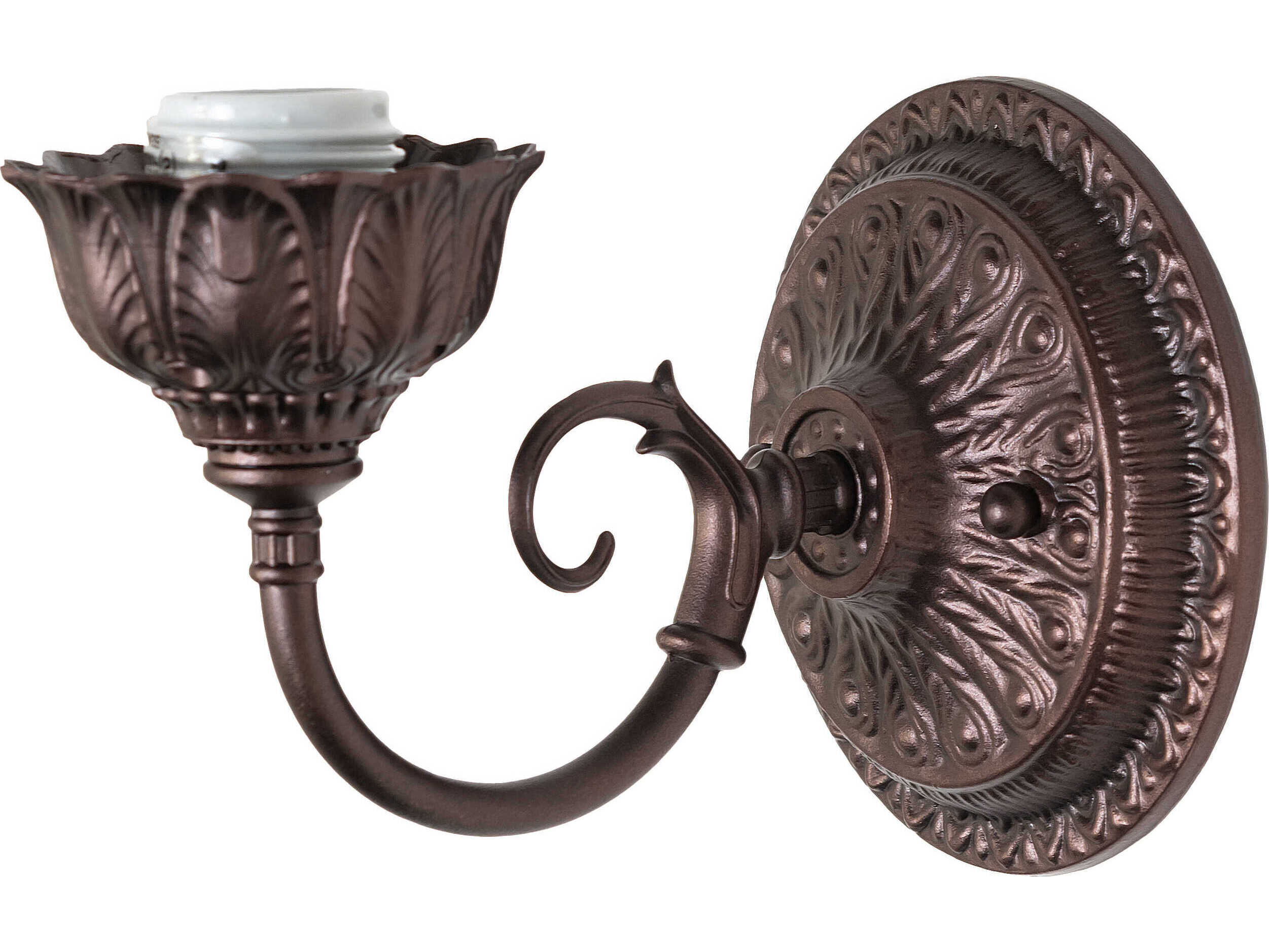 Meyda Bell Flower 1-Light Bronze Traditional Wall Sconce
