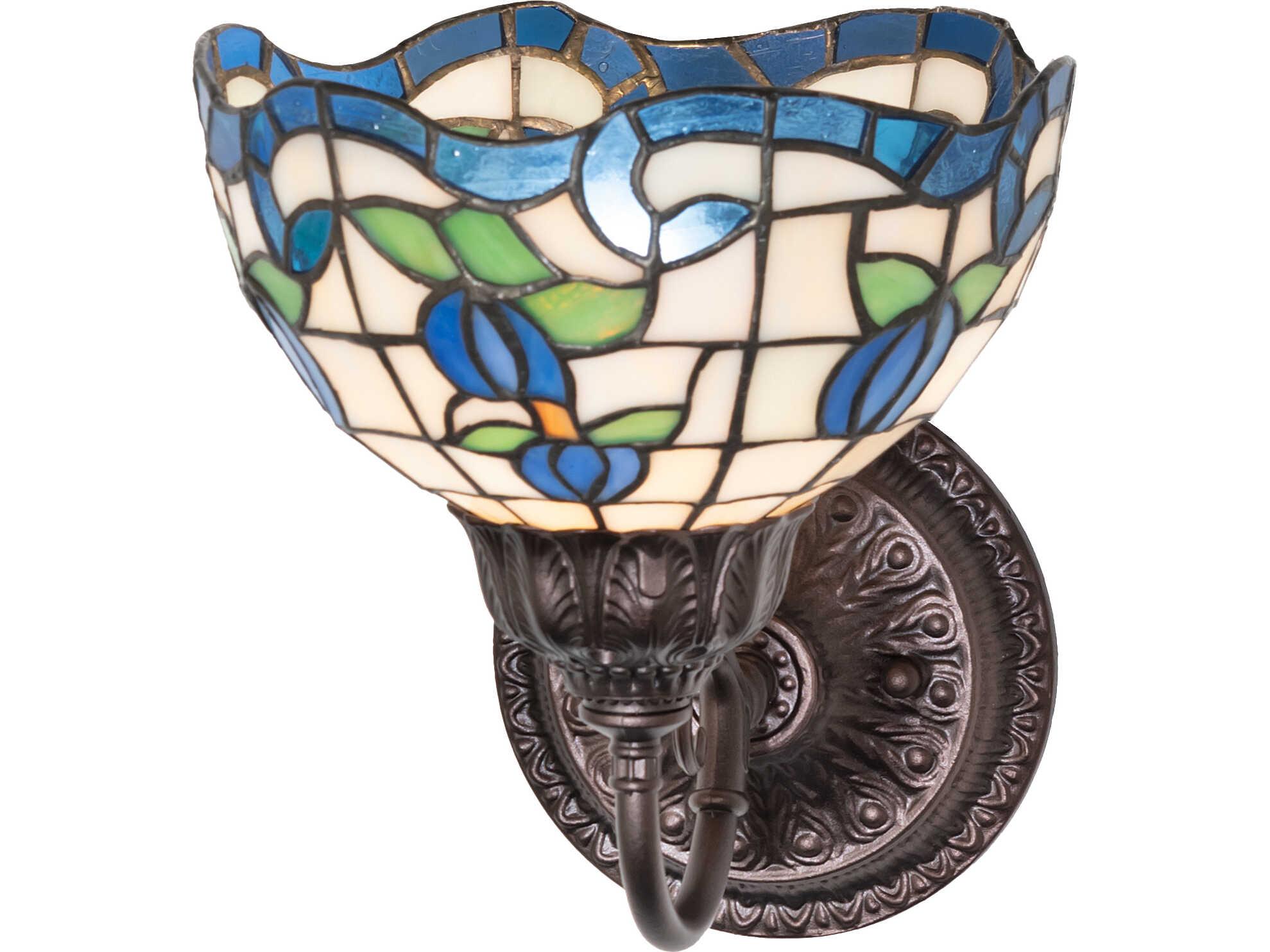 Meyda Roseborder 1-Light Bronze Traditional Wall Sconce