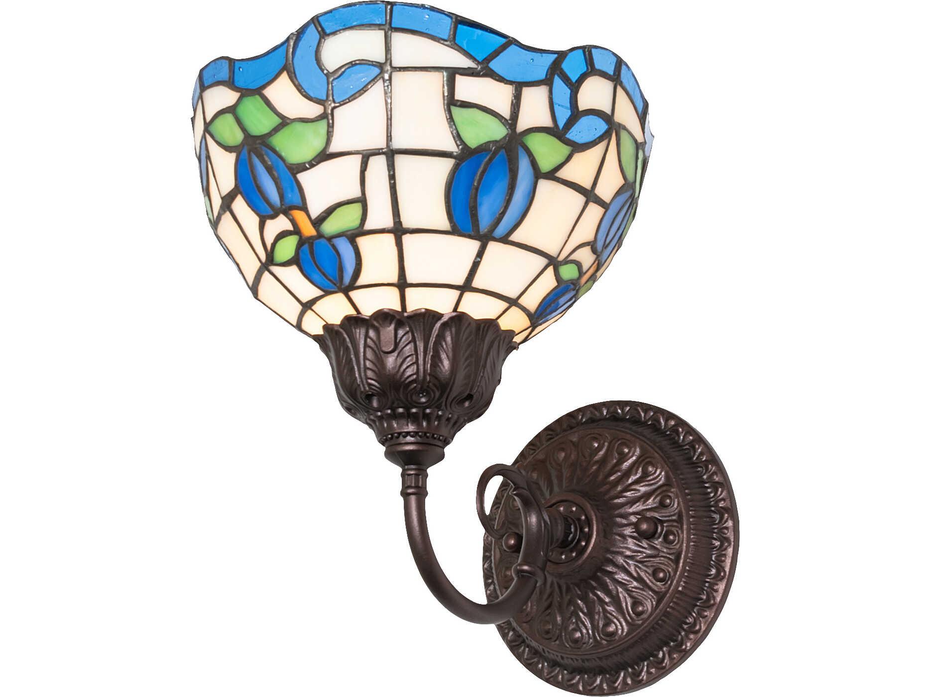 Meyda Roseborder 1-Light Bronze Traditional Wall Sconce