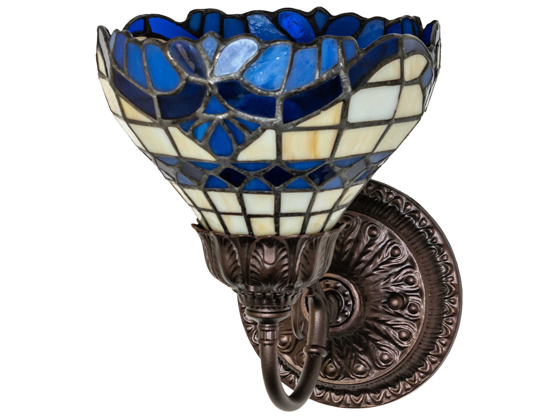 Meyda Baroque 1-Light Mahogany Bronze Traditional Wall Sconce