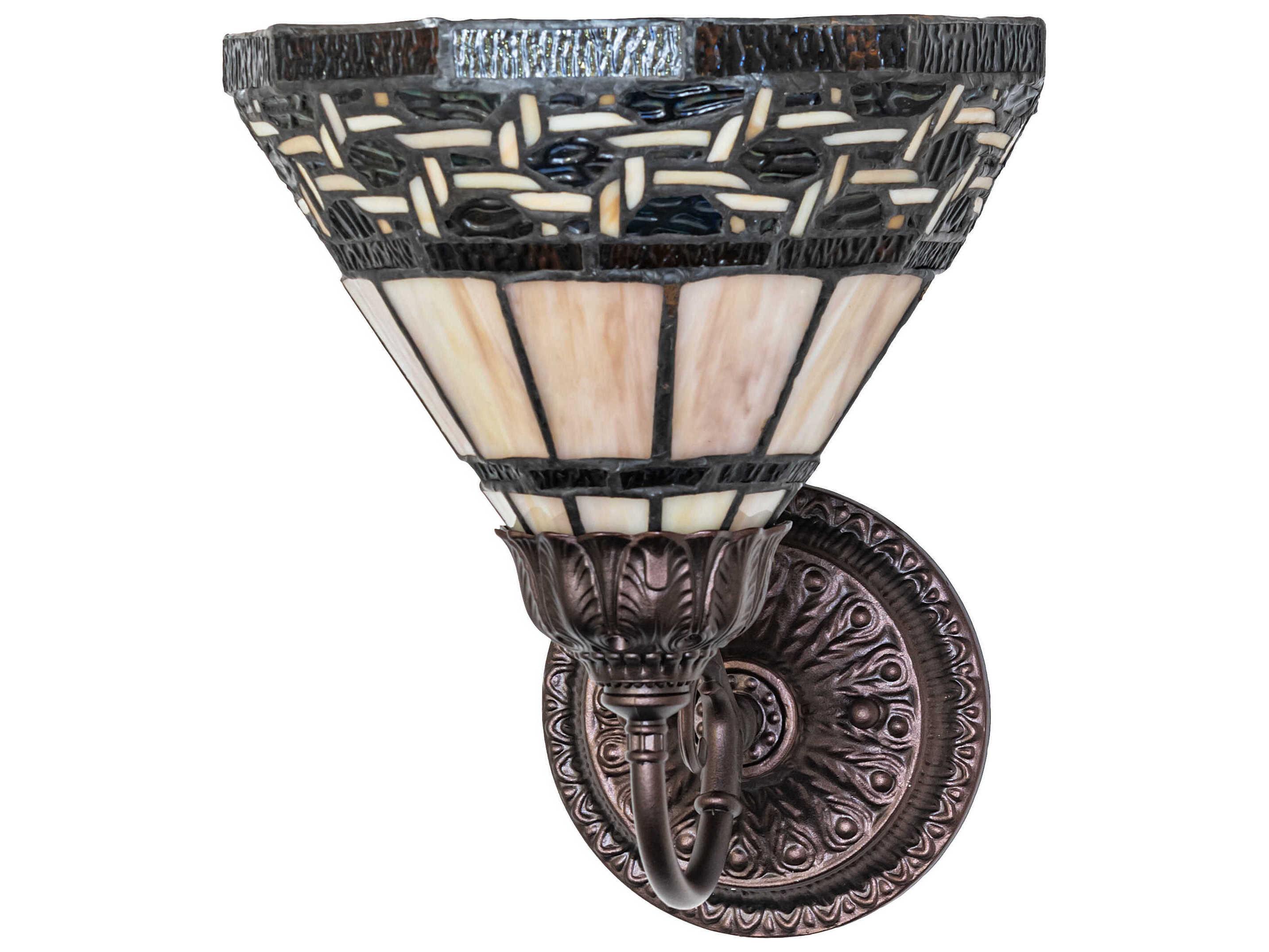 Meyda Ilona 1-Light Mahogany Bronze Traditional Wall Sconce