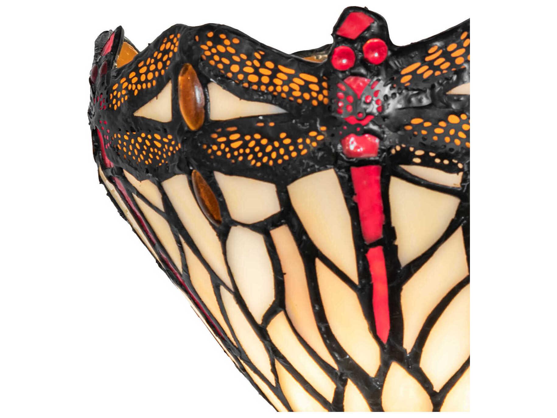 Meyda Tiffany Hanginghead Dragonfly 1-Light Bronze Traditional Wall Sconce