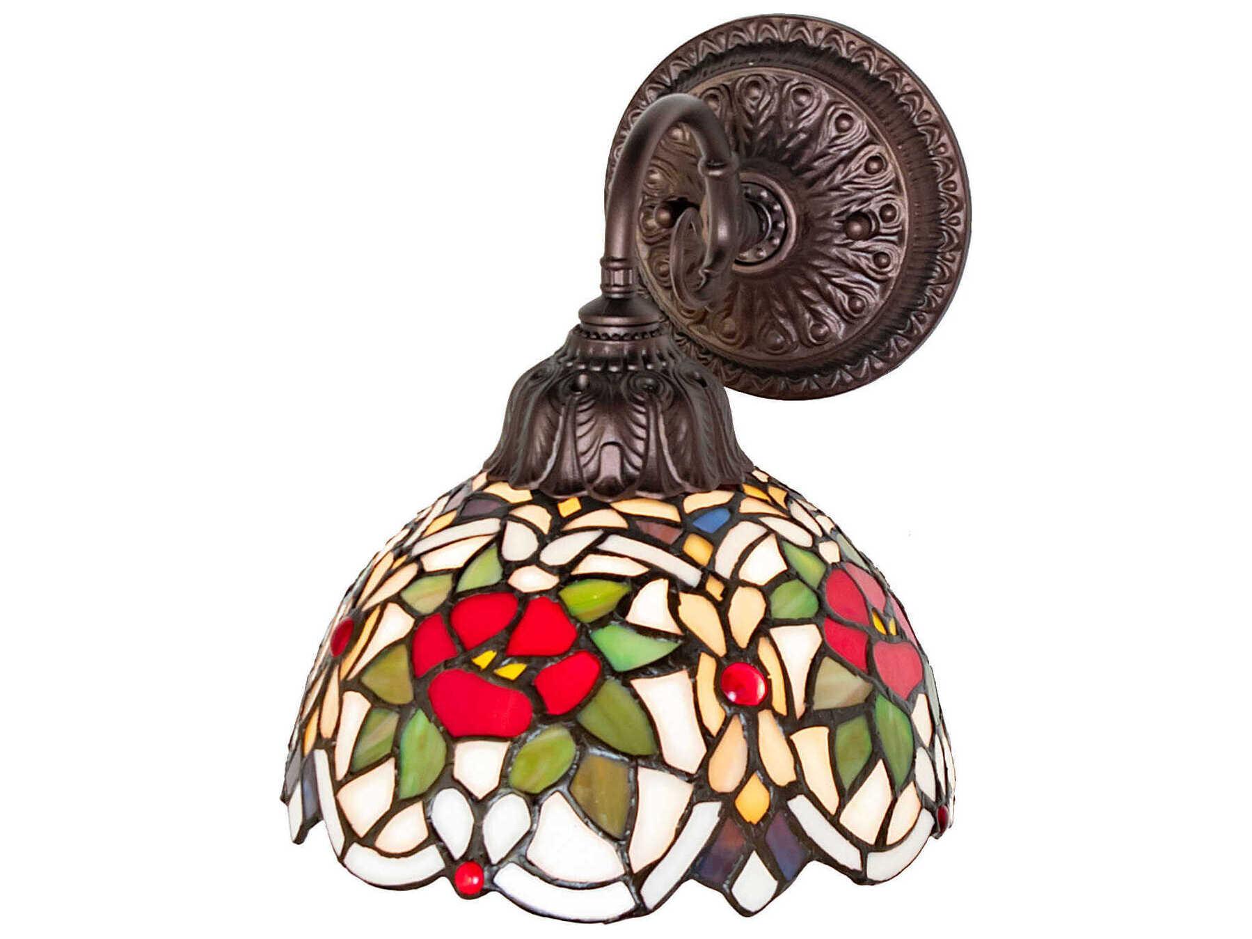 Meyda Renaissance Rose 1-Light Bronze Traditional Wall Sconce