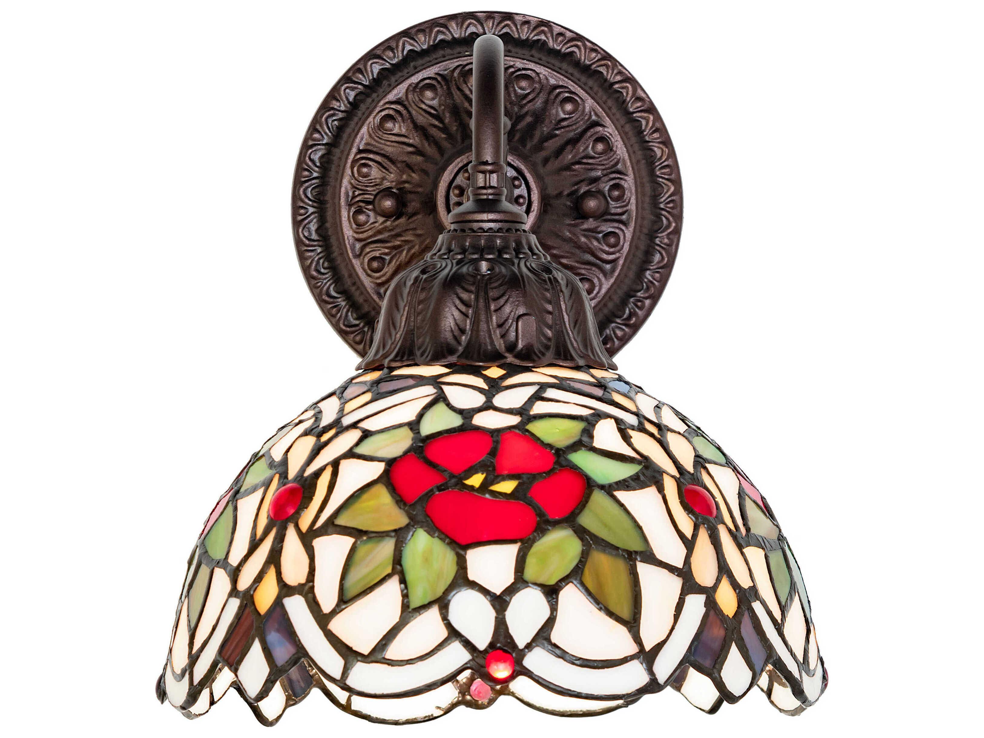 Meyda Renaissance Rose 1-Light Bronze Traditional Wall Sconce