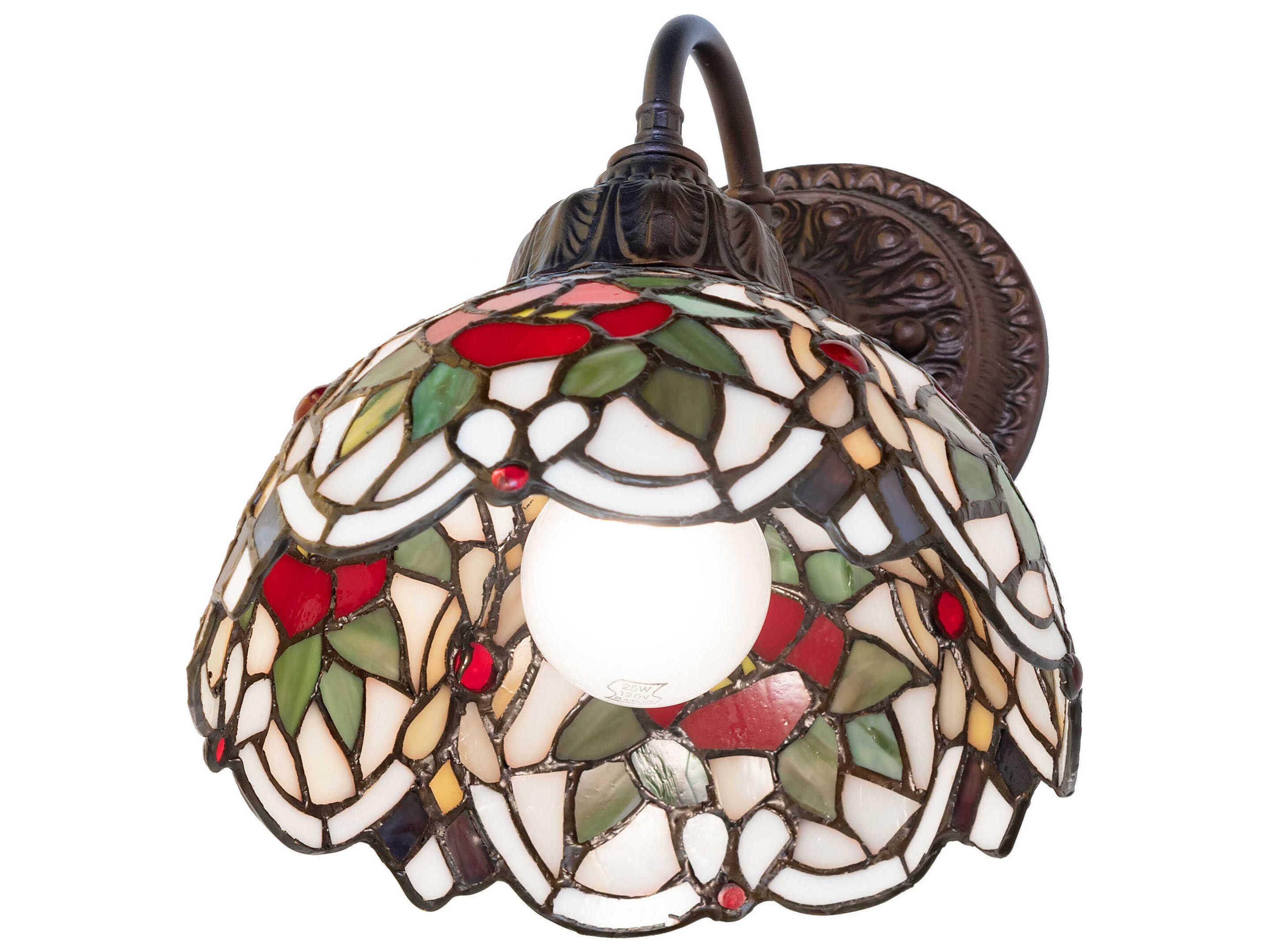 Meyda Renaissance Rose 1-Light Bronze Traditional Wall Sconce