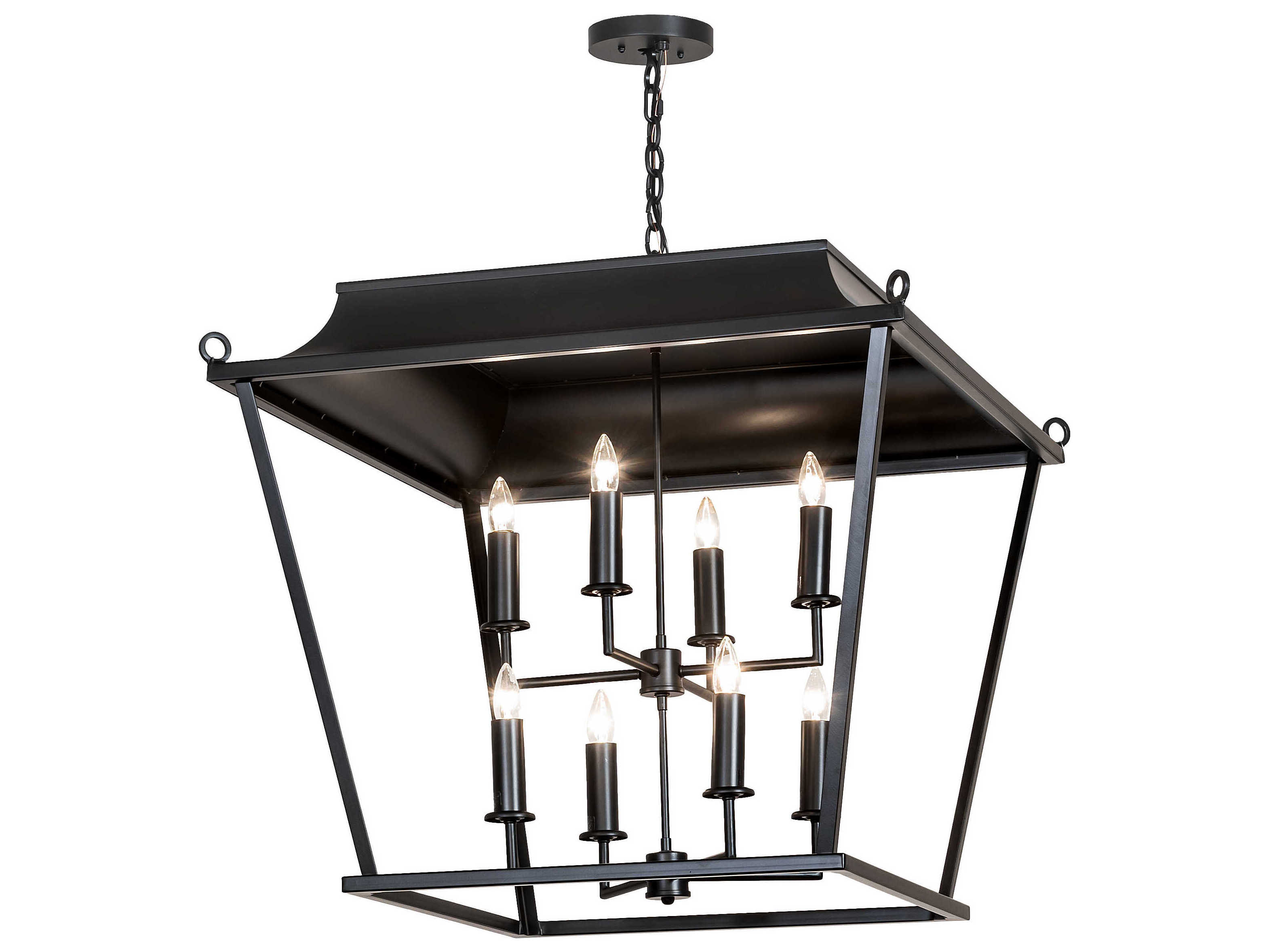 Meyda Bastille 8-Light Solar Black Chandelier