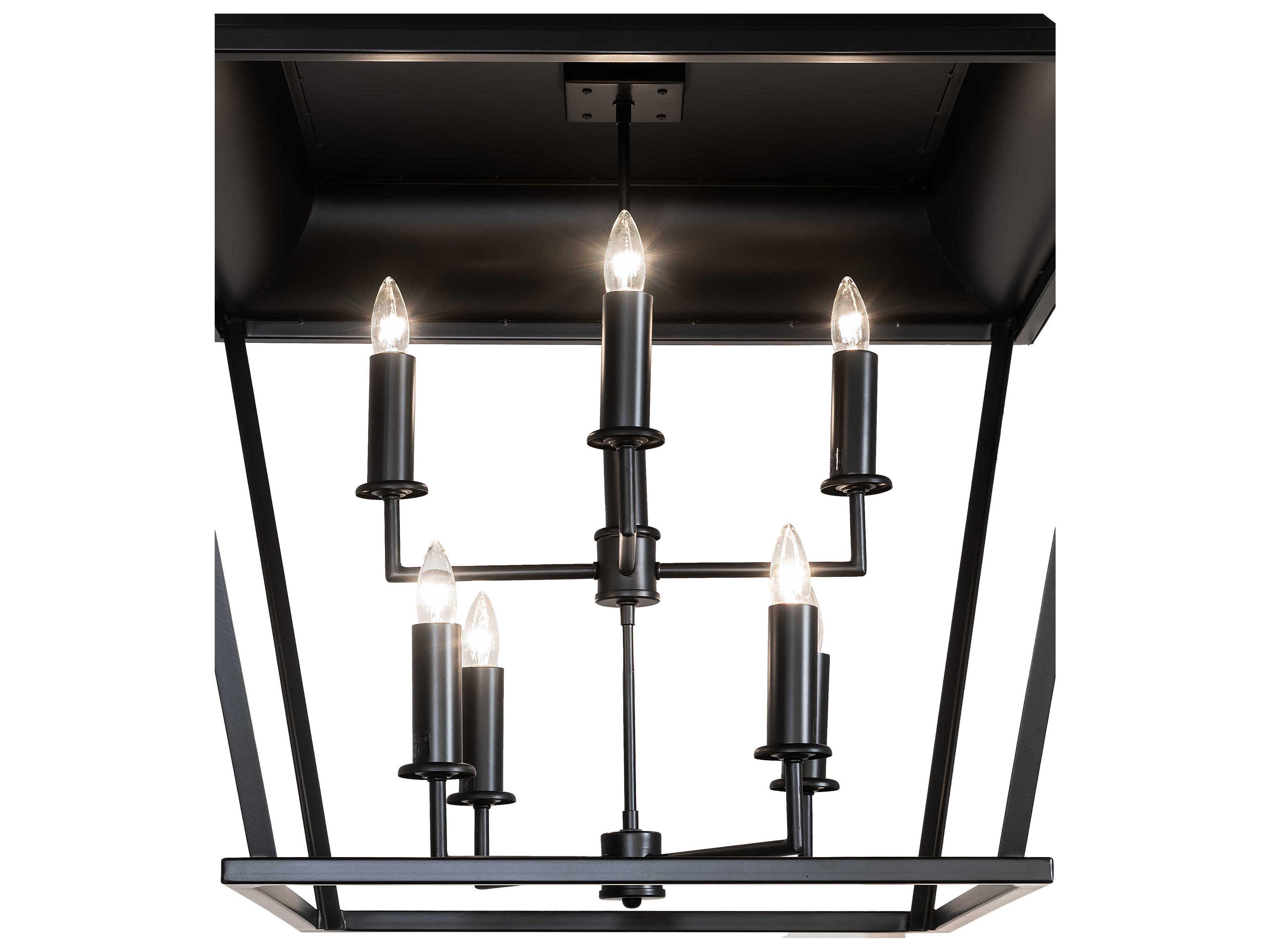 Meyda Bastille 8-Light Solar Black Chandelier