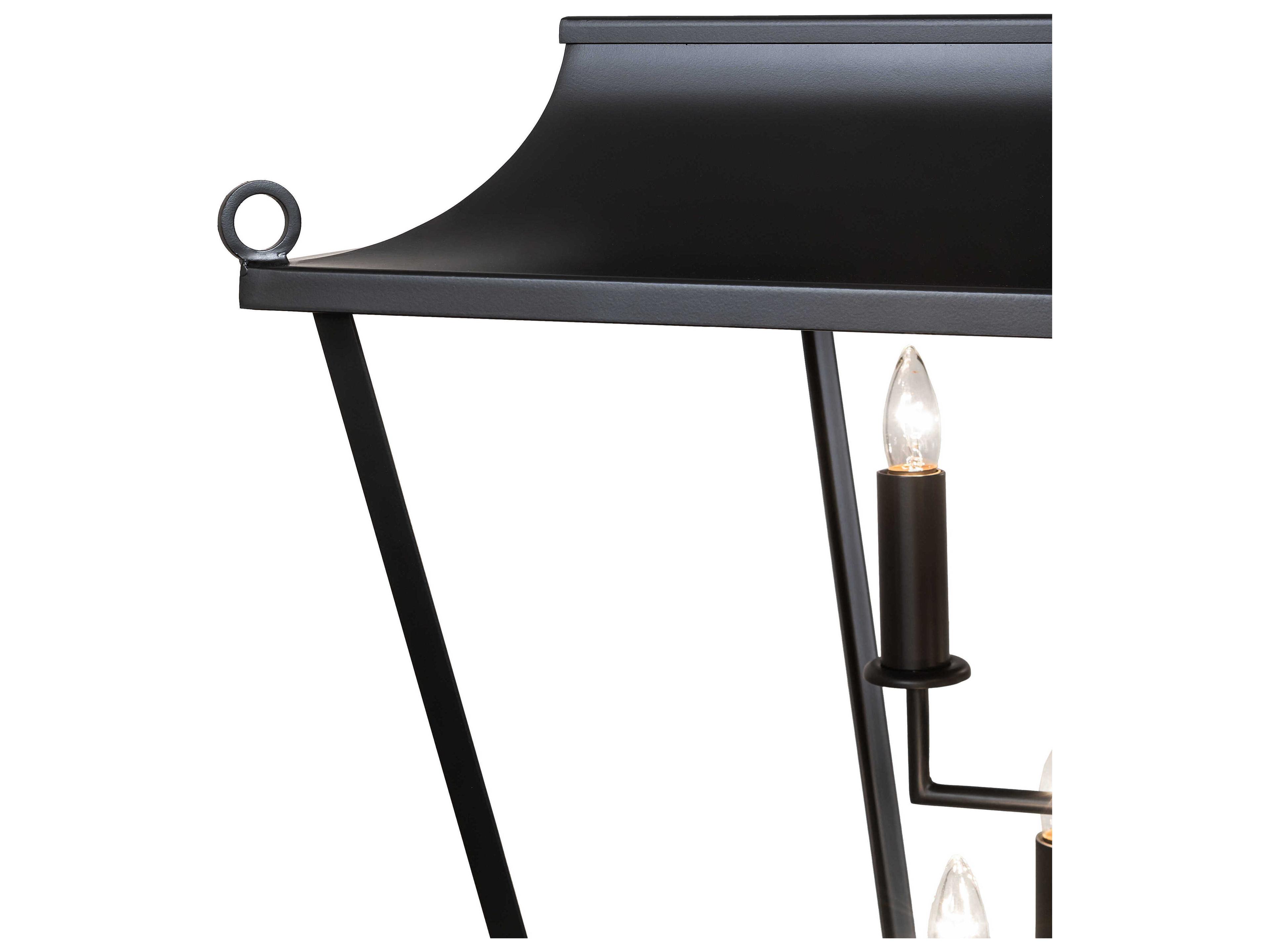 Meyda Bastille 8-Light Solar Black Chandelier