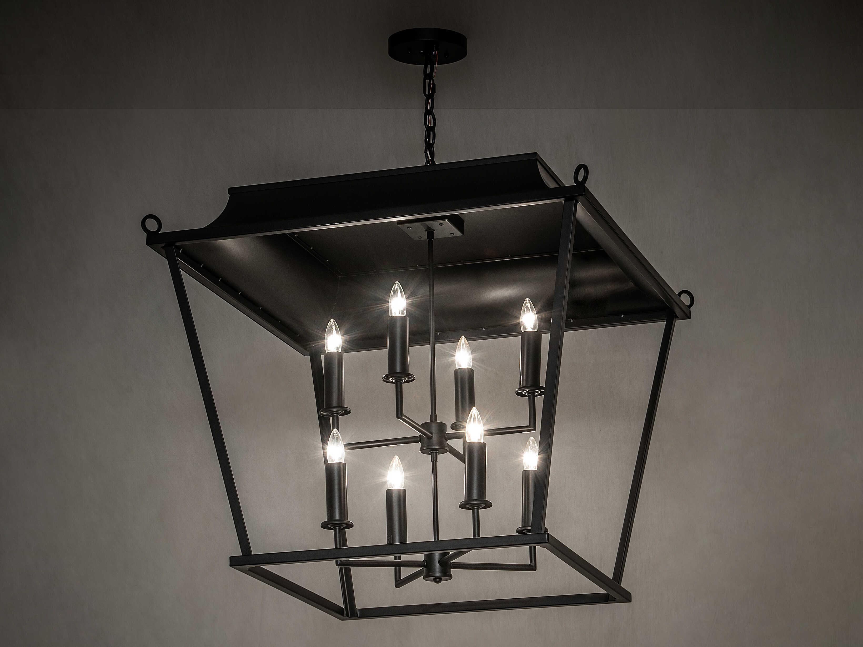 Meyda Bastille 8-Light Solar Black Chandelier