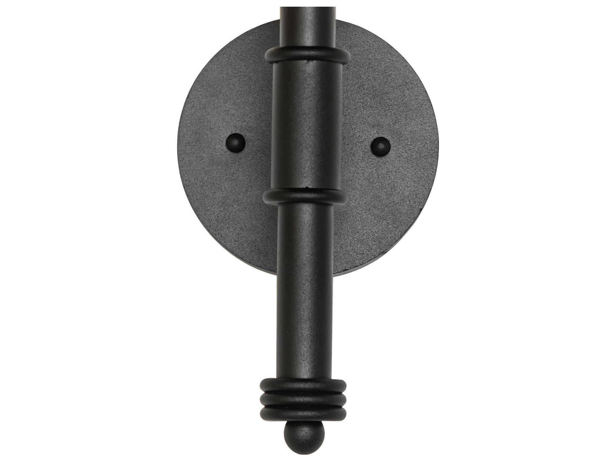 Meyda Amada 1-Light Textured Black Traditional Wall Sconce