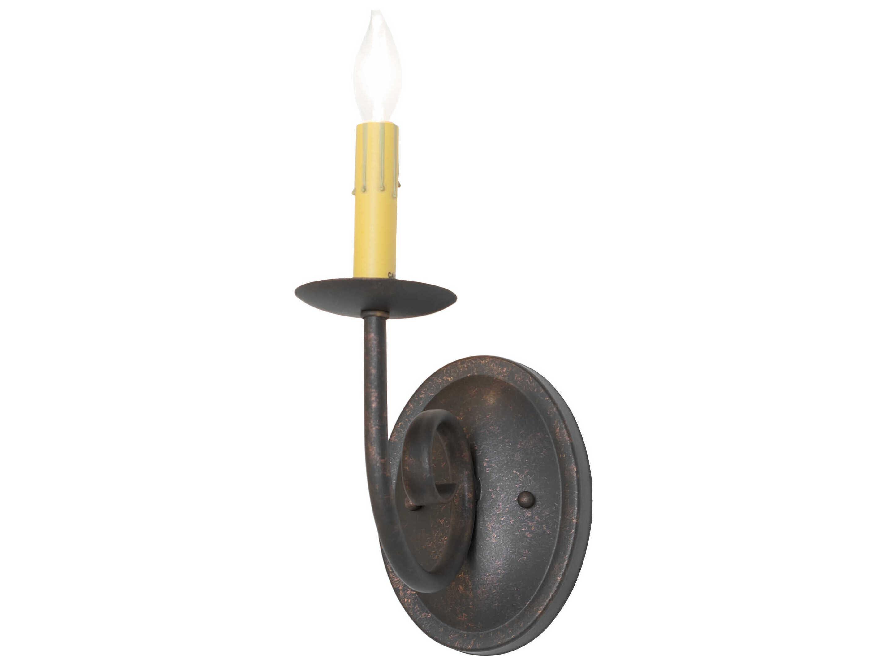 Meyda Squire 1-Light Gilded Tobacco Brown Traditional Wall Sconce
