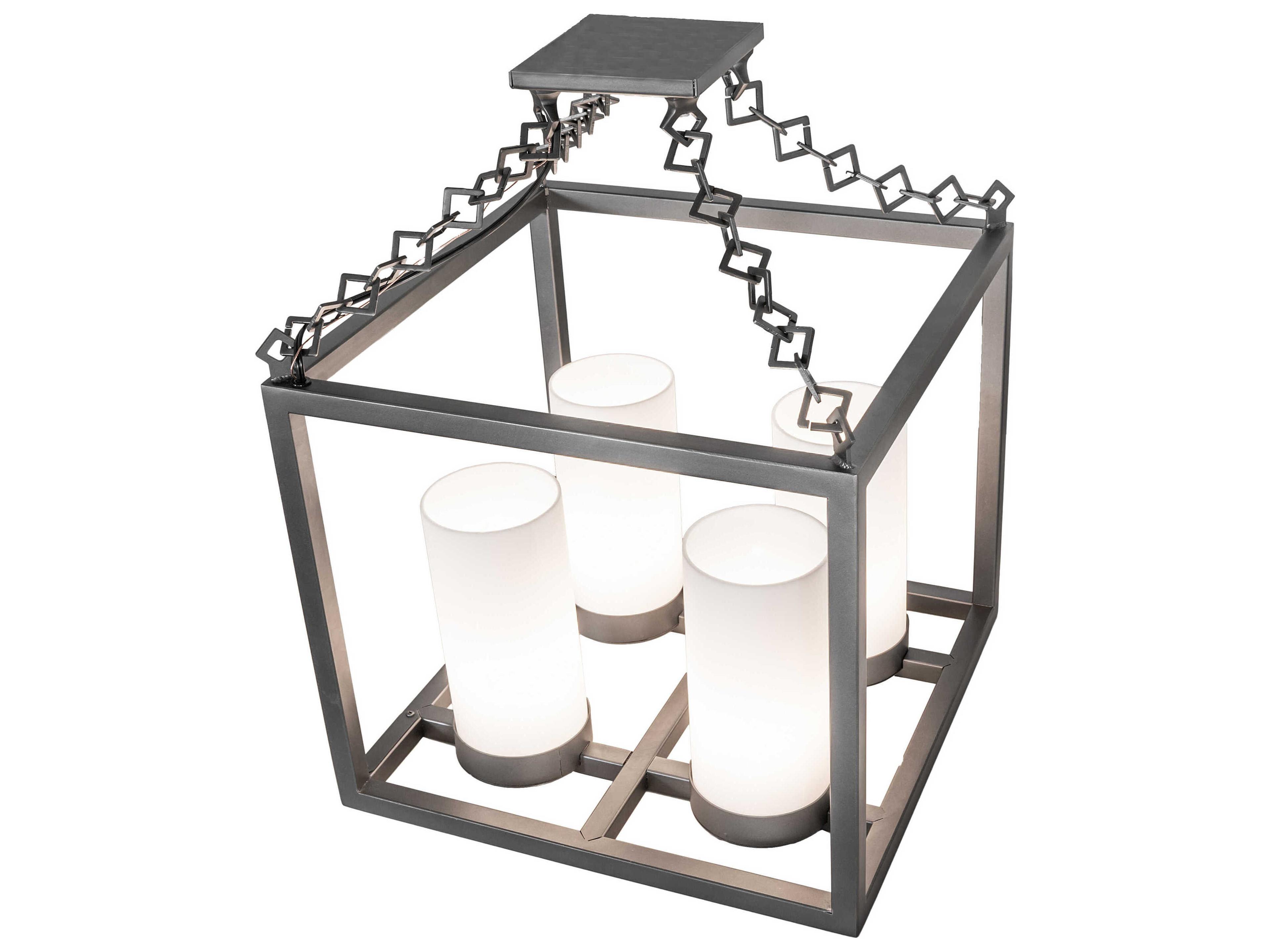 Meyda Kitzi 4-Light Wrought Iron Semi Flush Mount