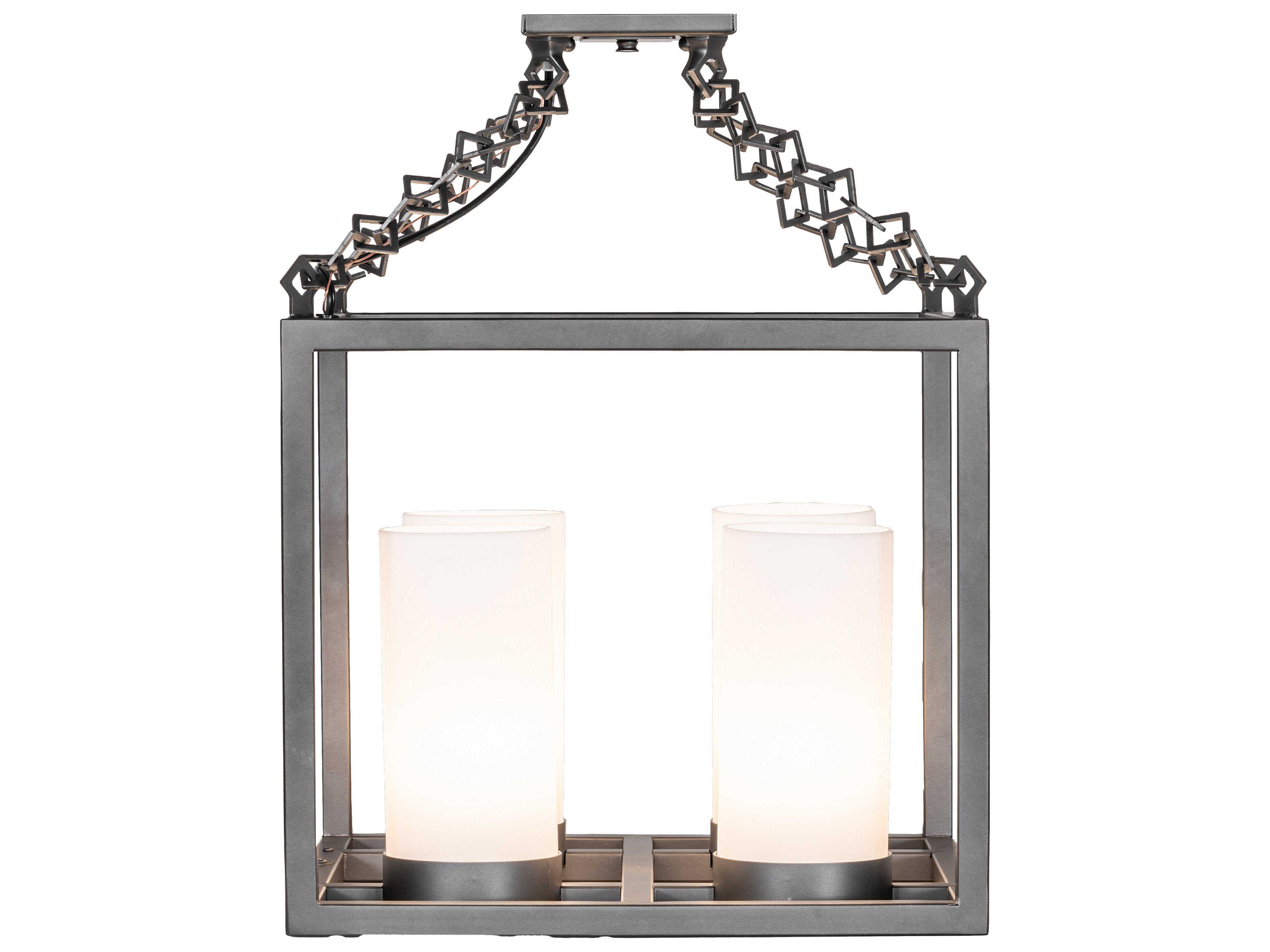 Meyda Kitzi 4-Light Wrought Iron Semi Flush Mount