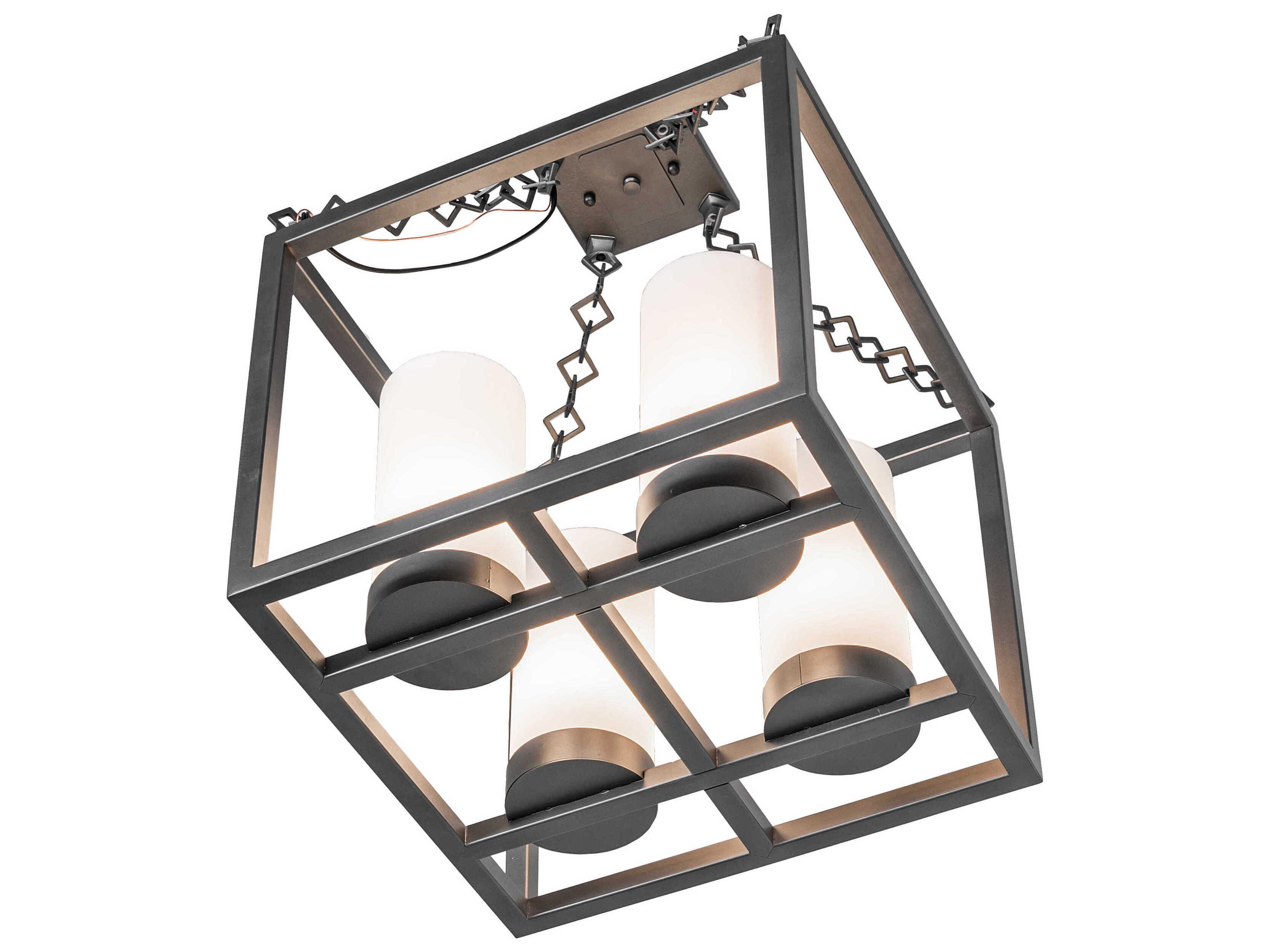 Meyda Kitzi 4-Light Wrought Iron Semi Flush Mount