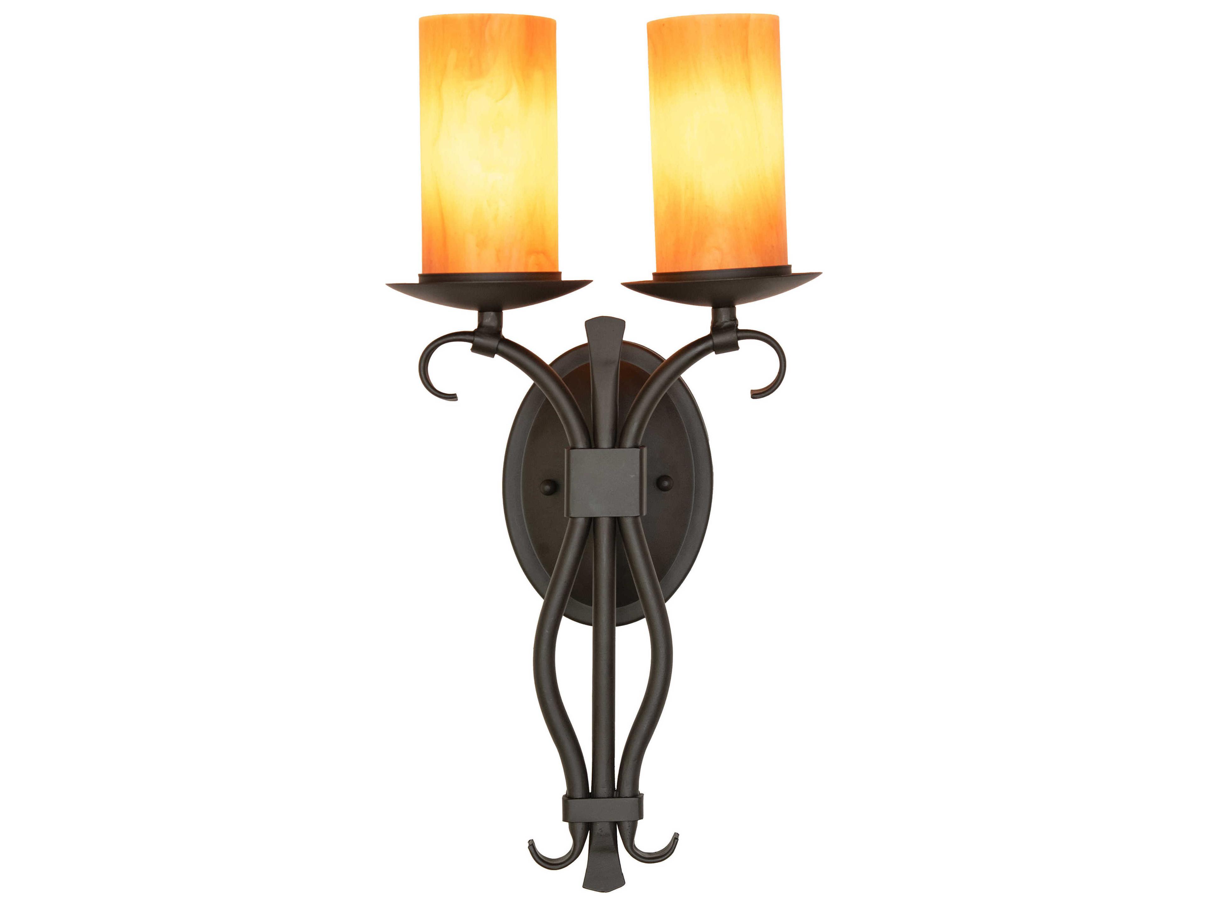 Meyda Juliana 2-Light Oil Rubbed Bronze Wall Sconce