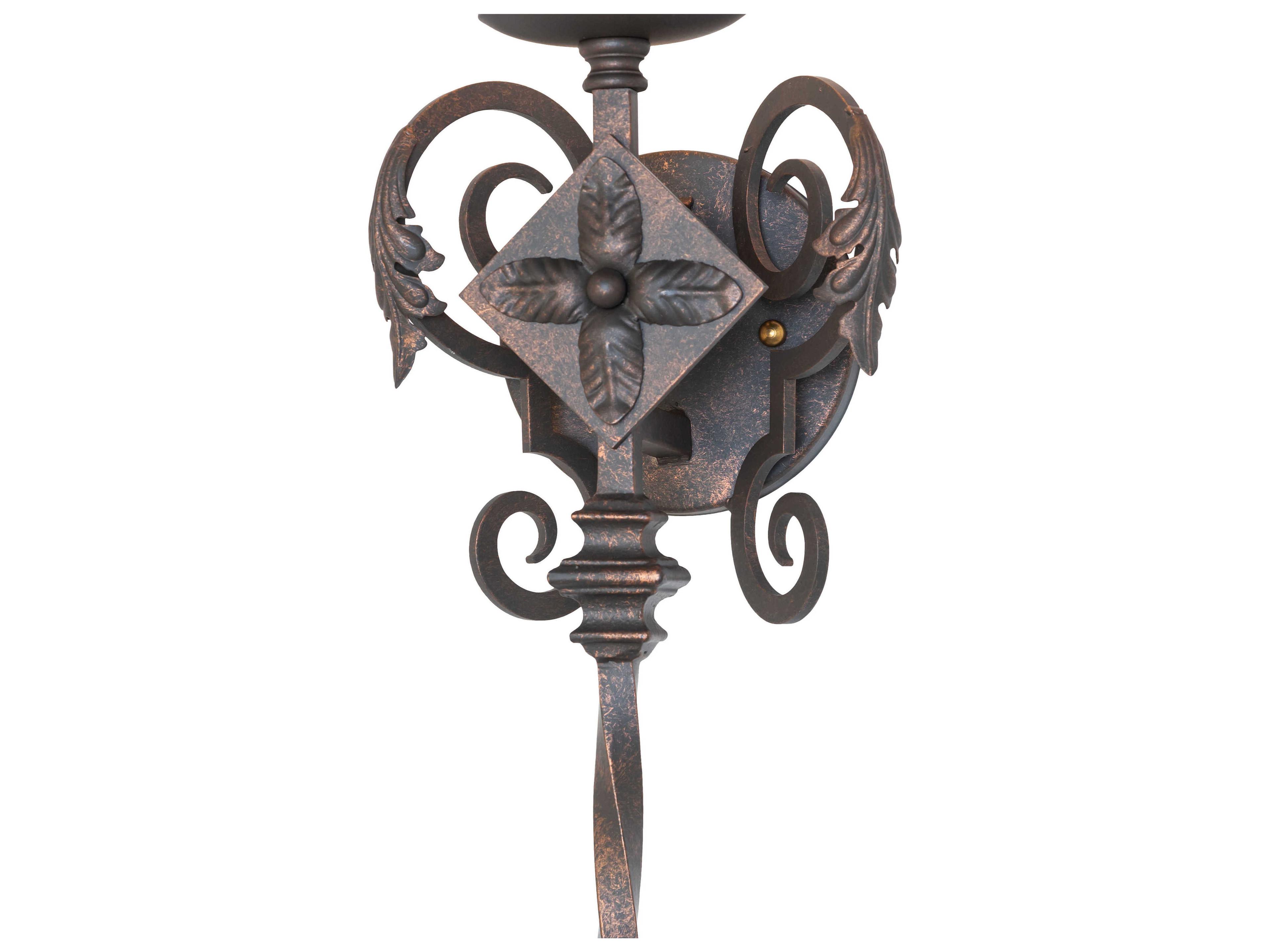 Meyda Catherine 1-Light Gilded Tobacco Brown Traditional Wall Sconce