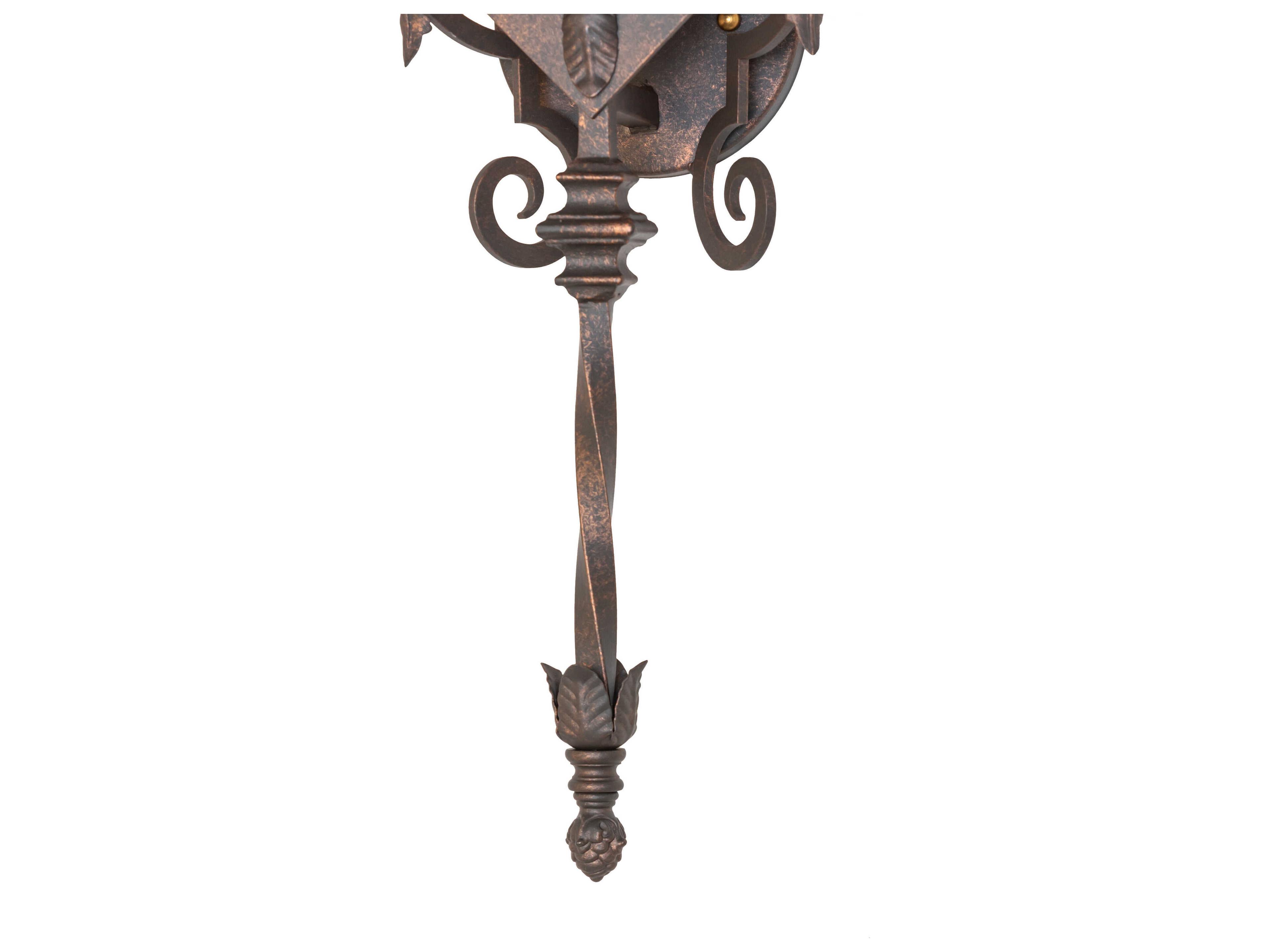 Meyda Catherine 1-Light Gilded Tobacco Brown Traditional Wall Sconce