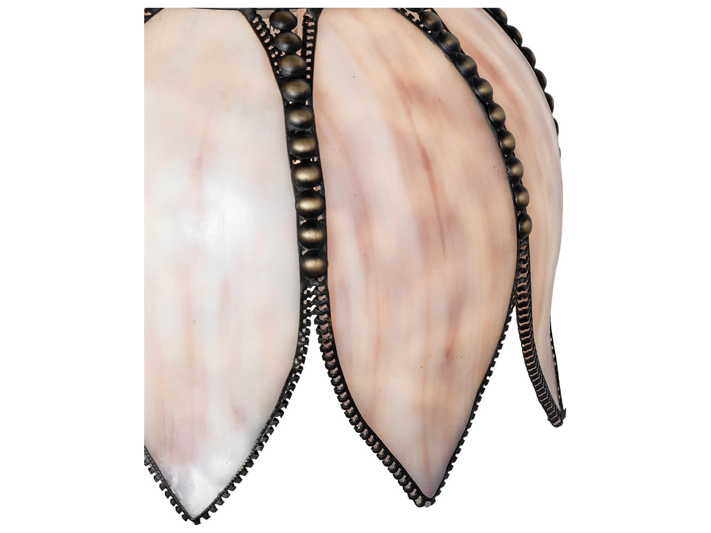 Meyda Tulip 1-Light Craftsman Brown Brass Purple Traditional Mini Pendant