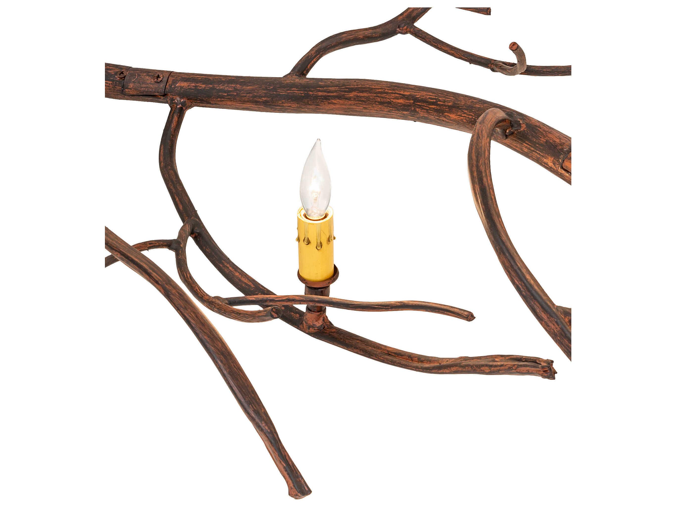 Meyda Winter Solstice 8-Light Driftwood Brown Island Pendant