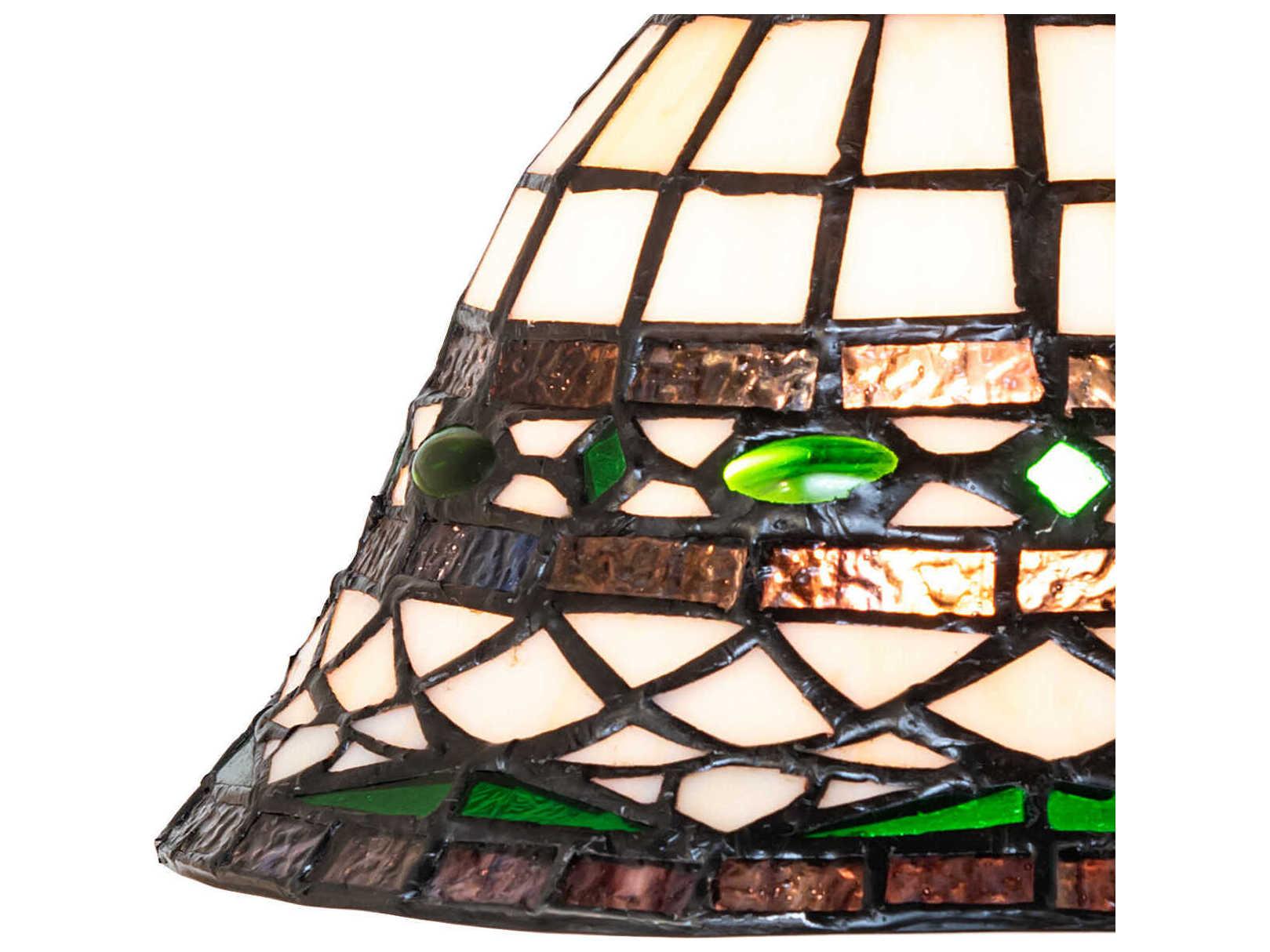 Meyda Tiffany Roman 1-Light Mahogany Bronze Traditional Flush Mount