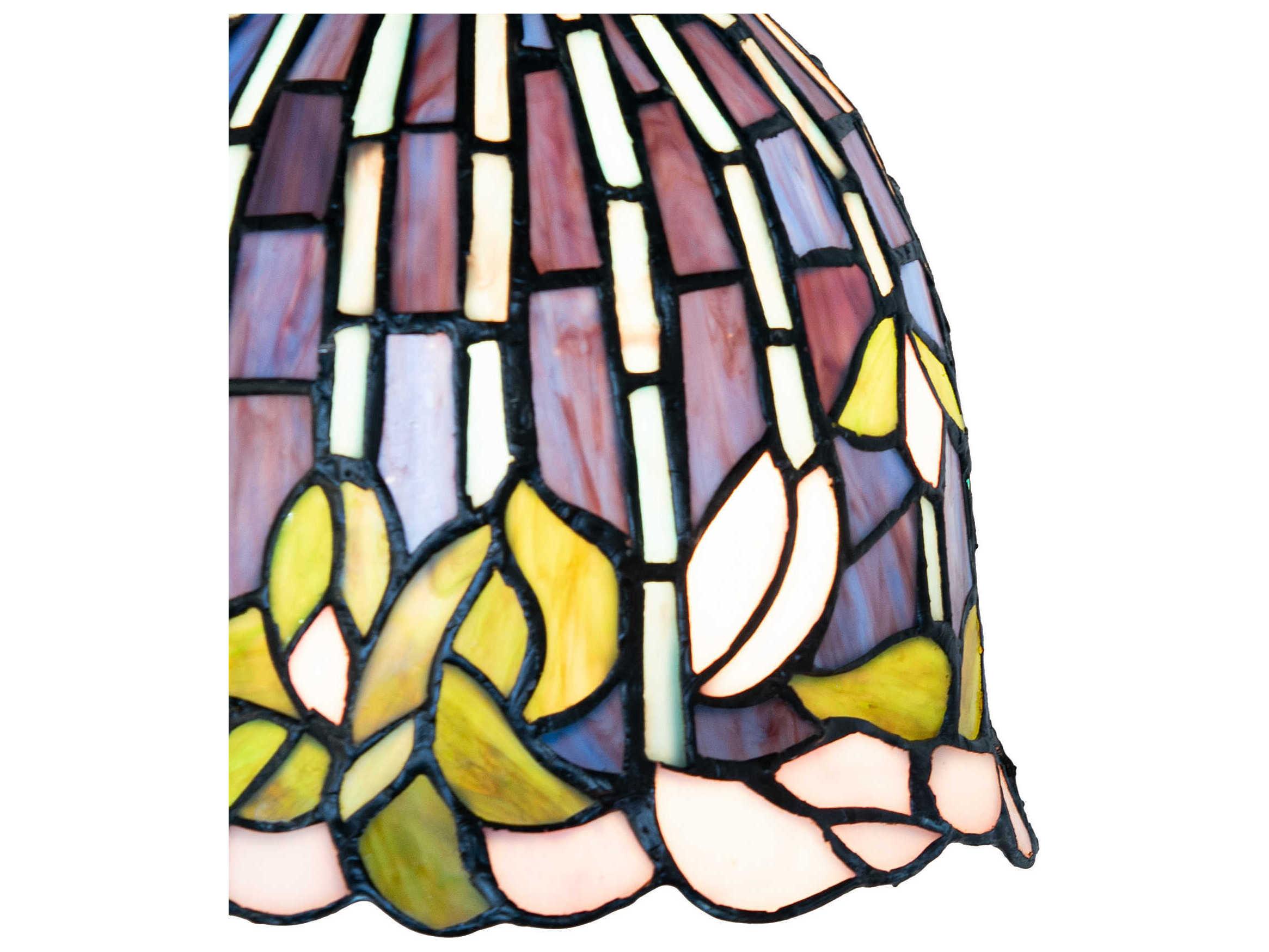 Meyda Flowering Lotus 1-Light Mahogany Bronze Traditional Bell Flush Mount