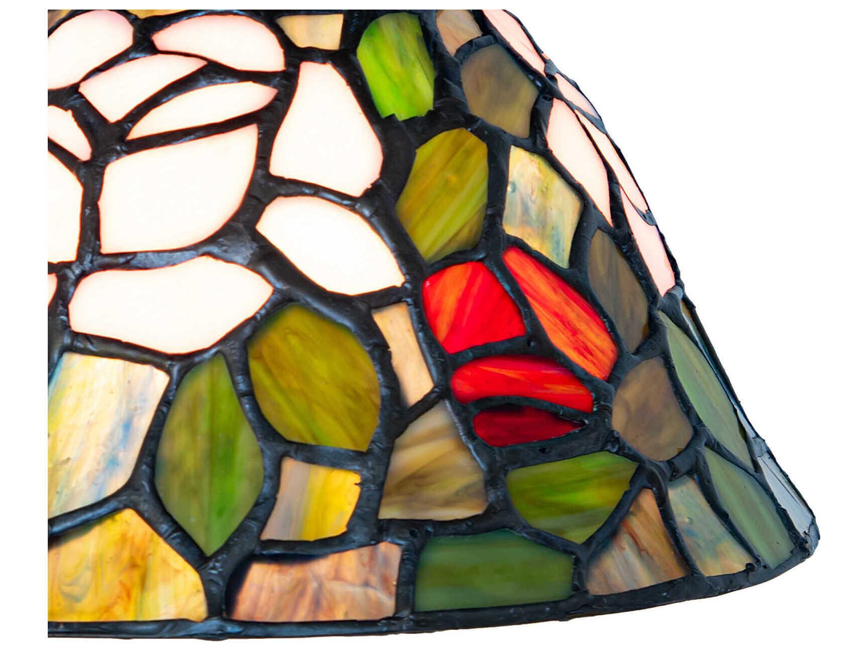 Meyda Tiffany Rosebush 1-Light Mahogany Bronze Traditional Flush Mount