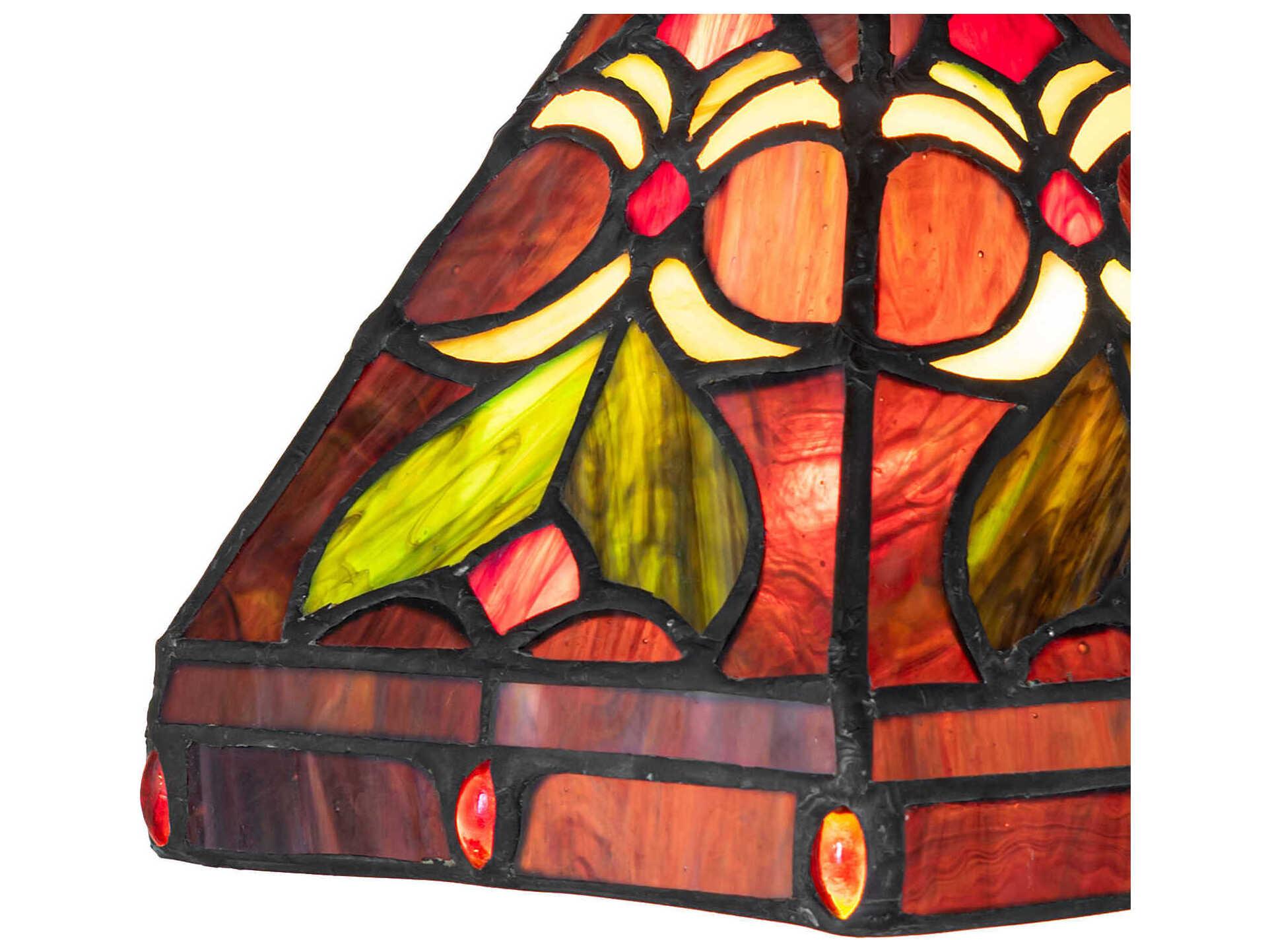 Meyda Middleton 1-Light Mahogany Bronze Traditional Flush Mount