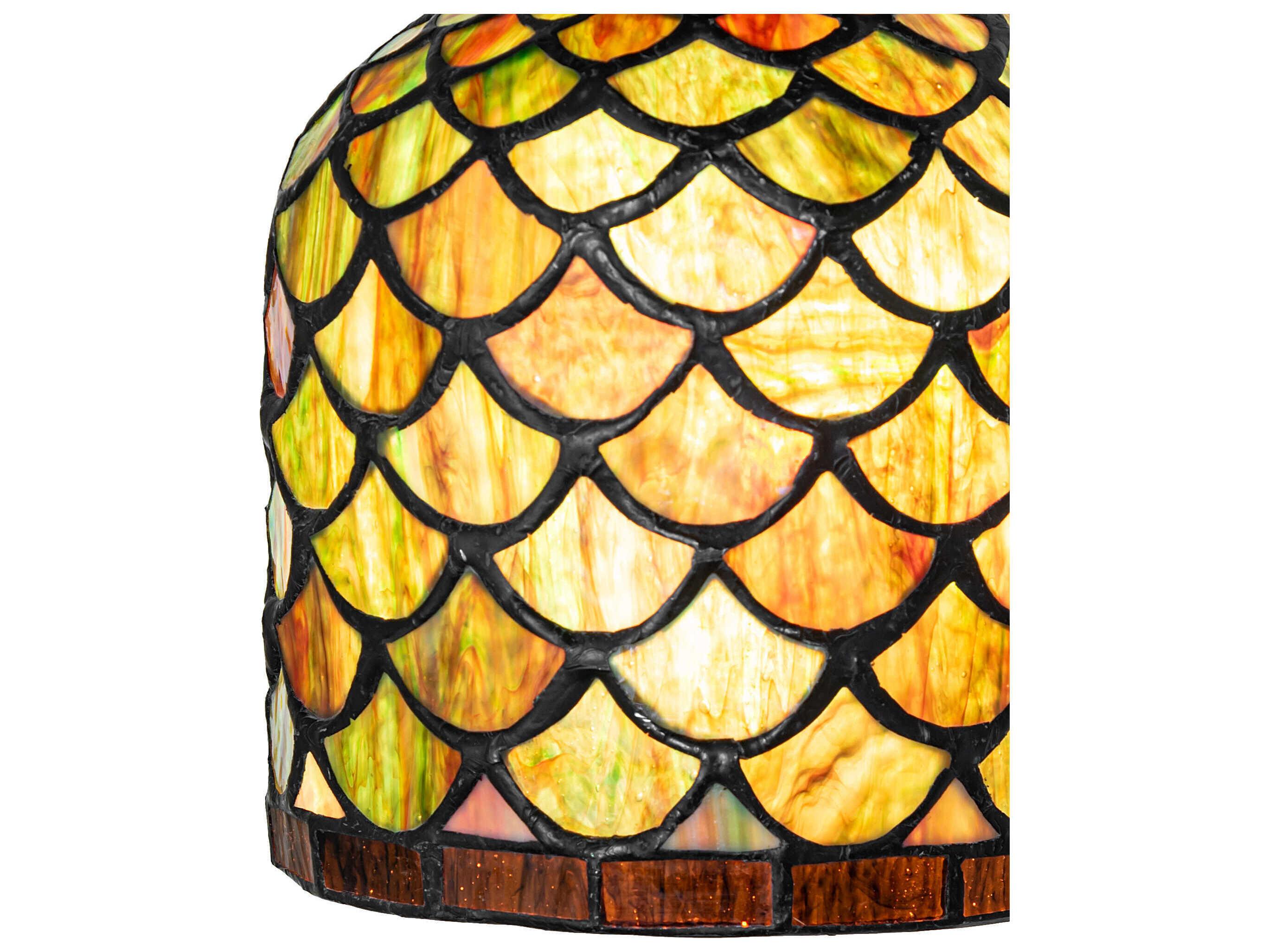 Meyda Acorn 1-Light Bronze Bell Flush Mount