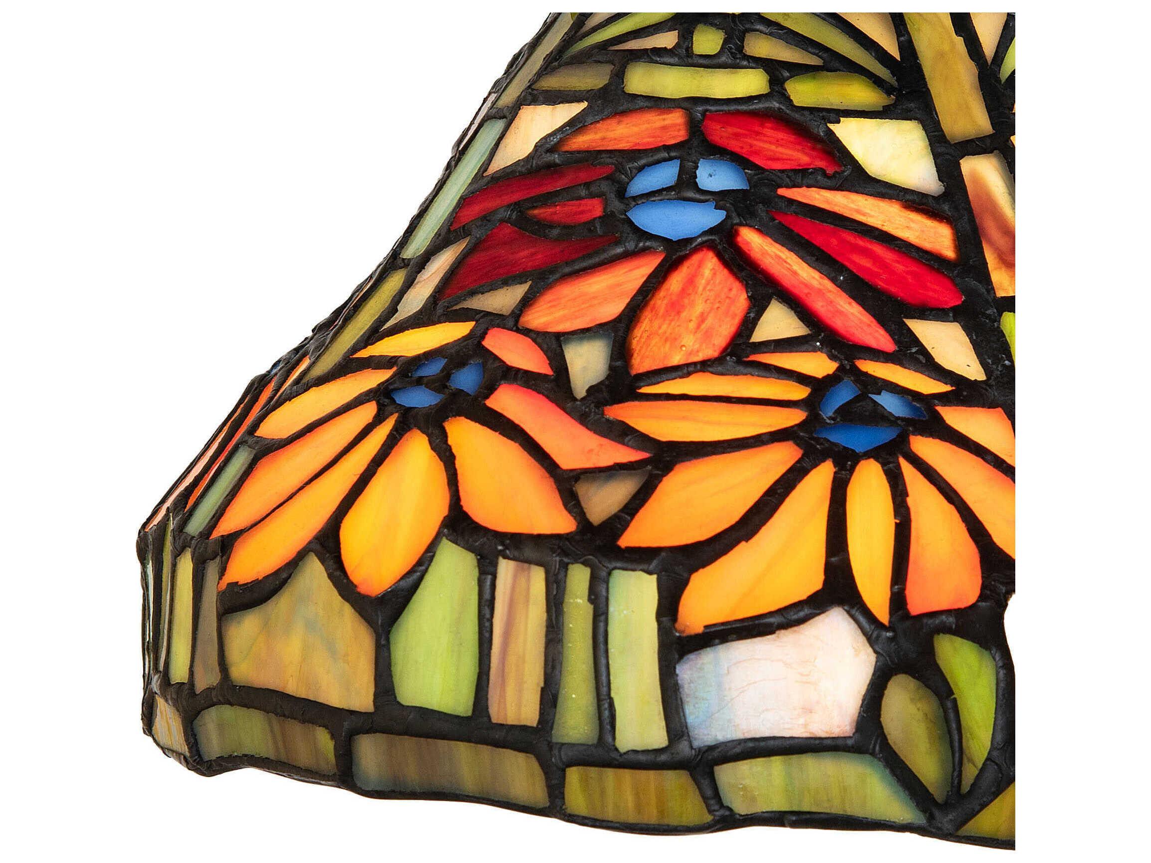 Meyda Poinsettia 1-Light Mahogany Bronze Traditional Flush Mount