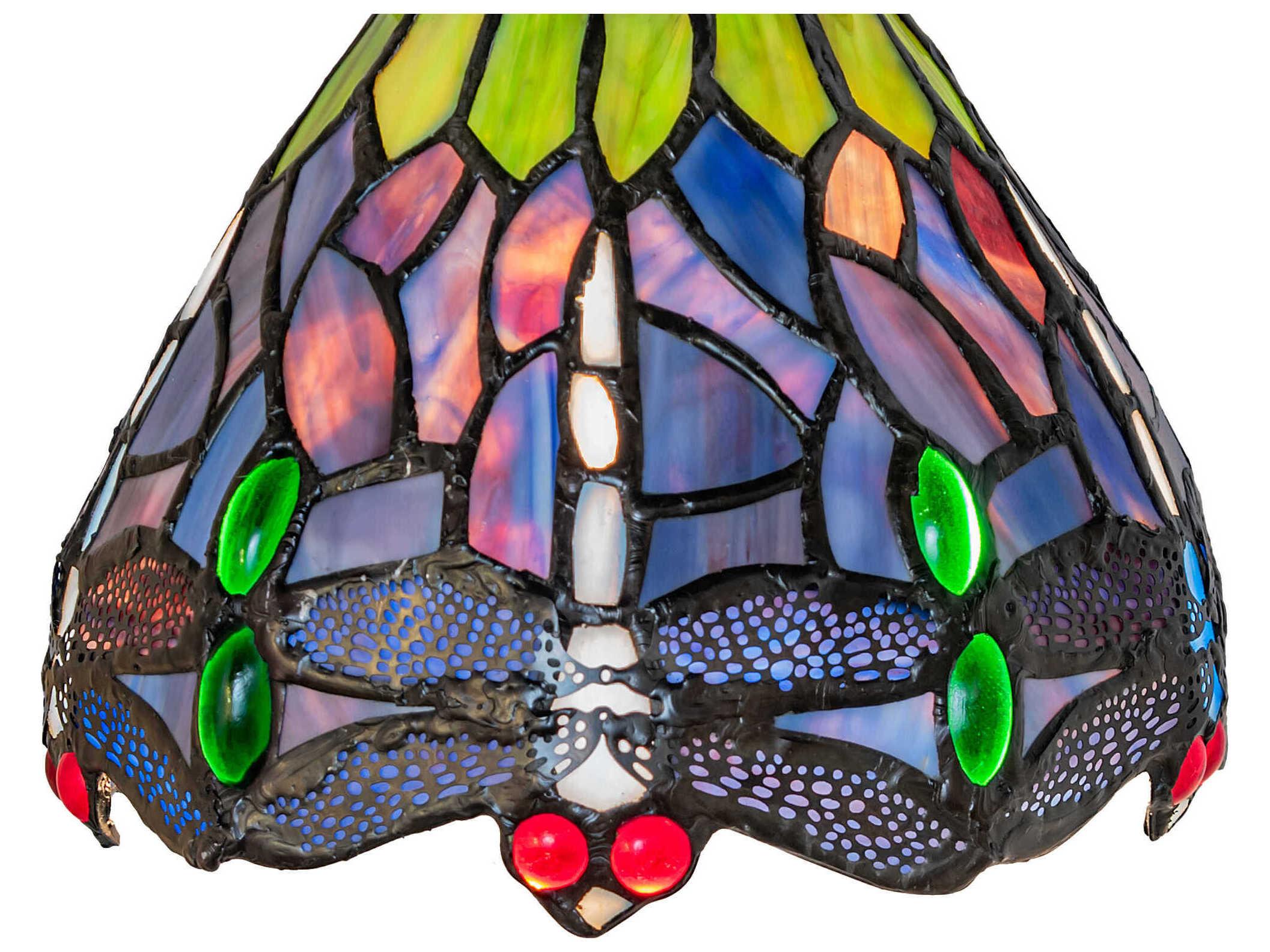 Meyda Tiffany Hanginghead Dragonfly 1-Light Mahogany Bronze Traditional Flush Mount