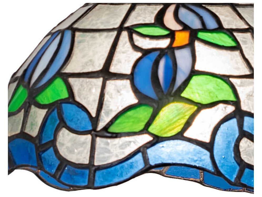 Meyda Roseborder 1-Light Mahogany Bronze Traditional Dome Flush Mount