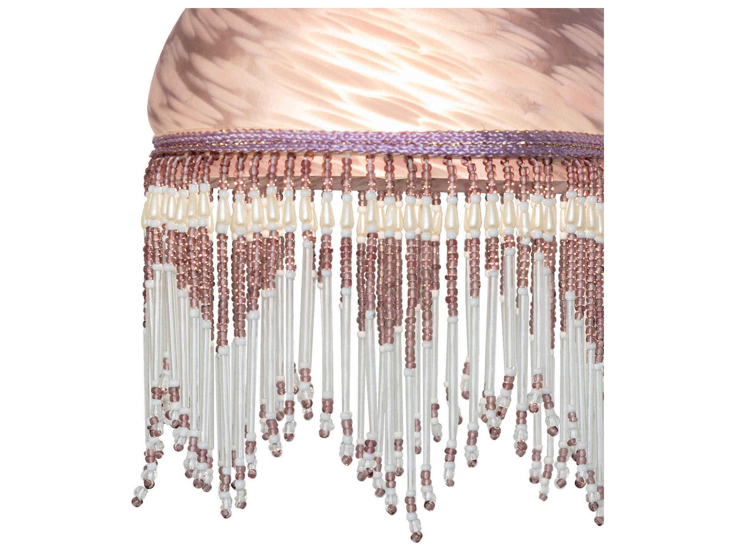 Meyda Roussillon 1-Light Mahogany Bronze Pink Traditional Dome Flush Mount