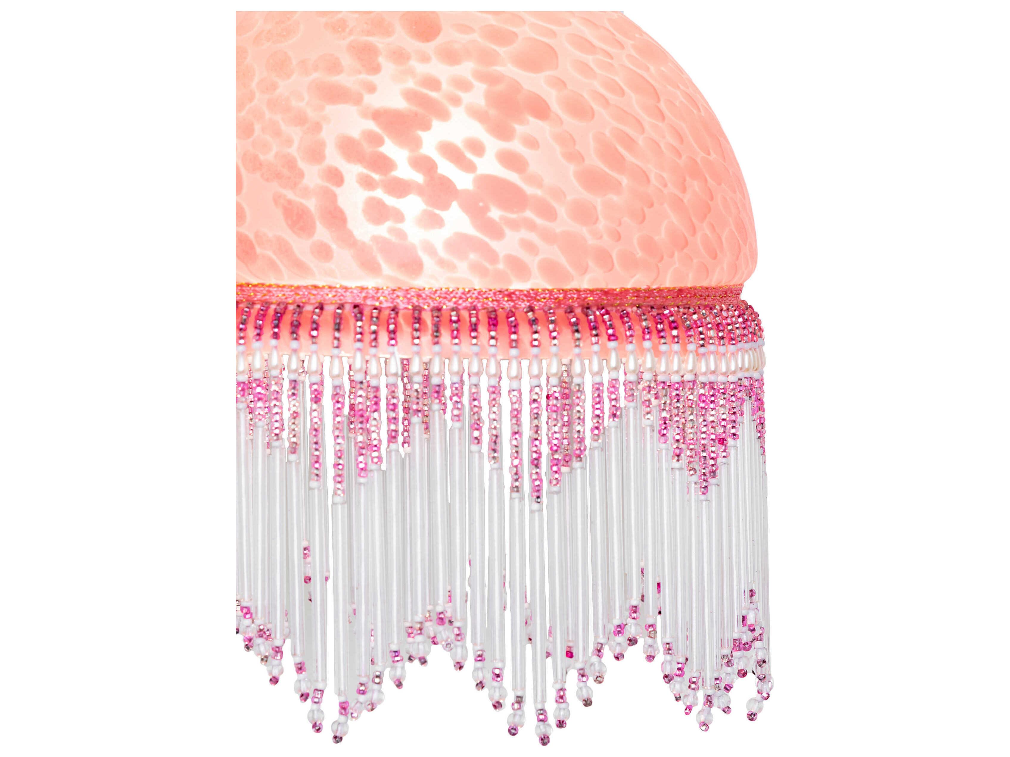 Meyda Roussillon 1-Light Mahogany Bronze Pink Traditional Dome Flush Mount