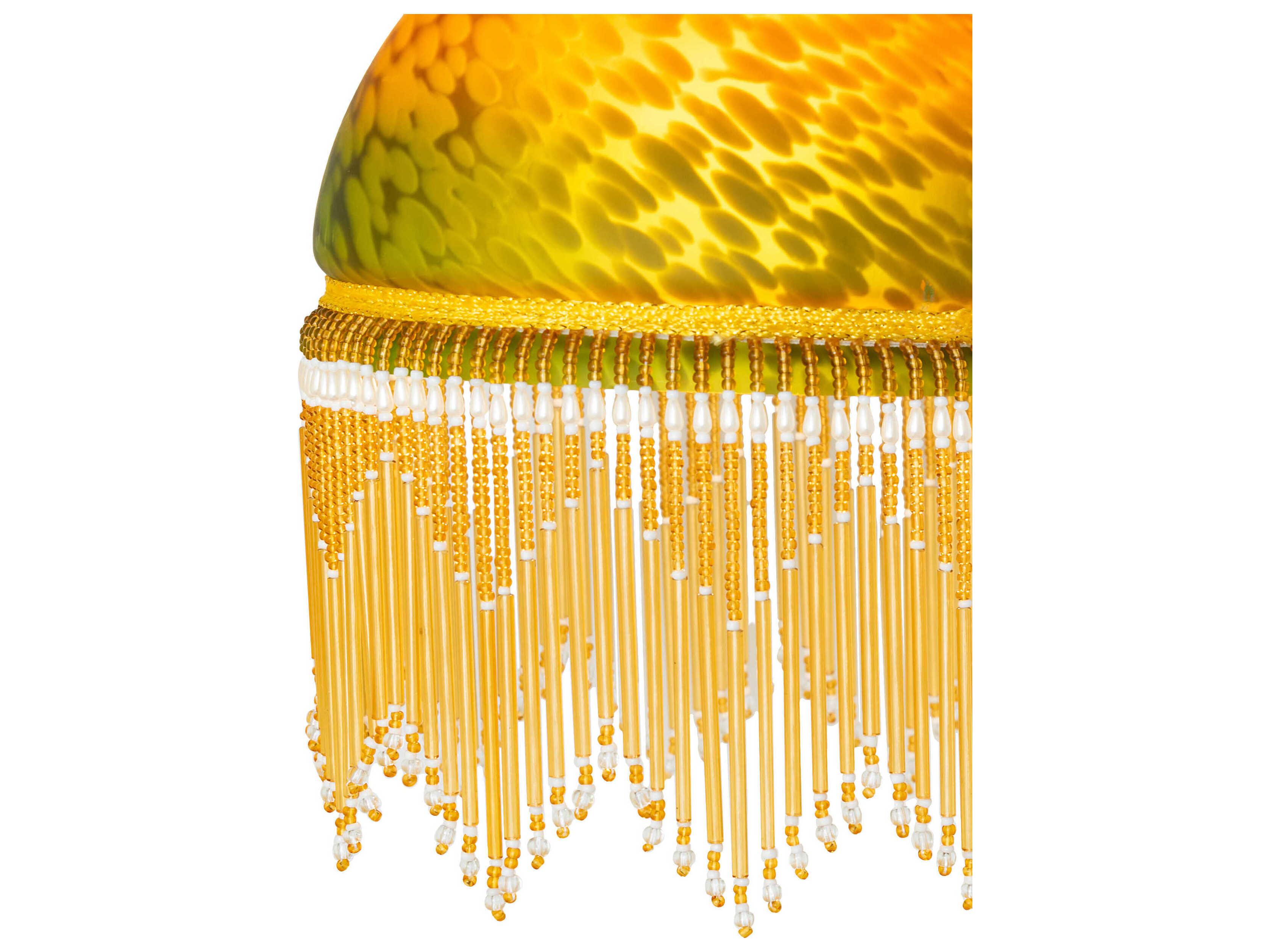 Meyda Roussillon 1-Light Mahogany Bronze Orange Traditional Dome Flush Mount