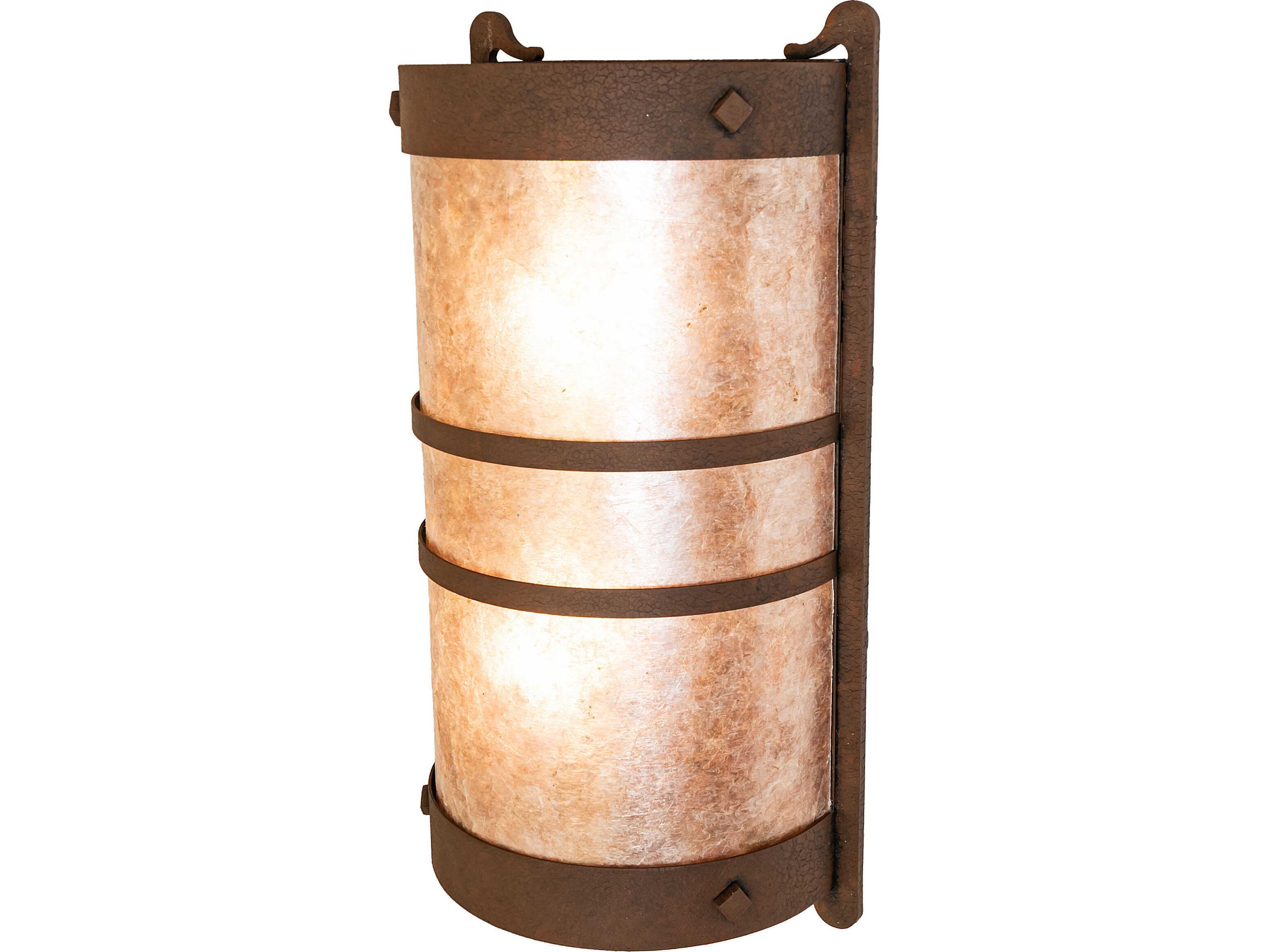 Meyda Durbano 2-Light Silver Mica Brown Traditional Wall Sconce