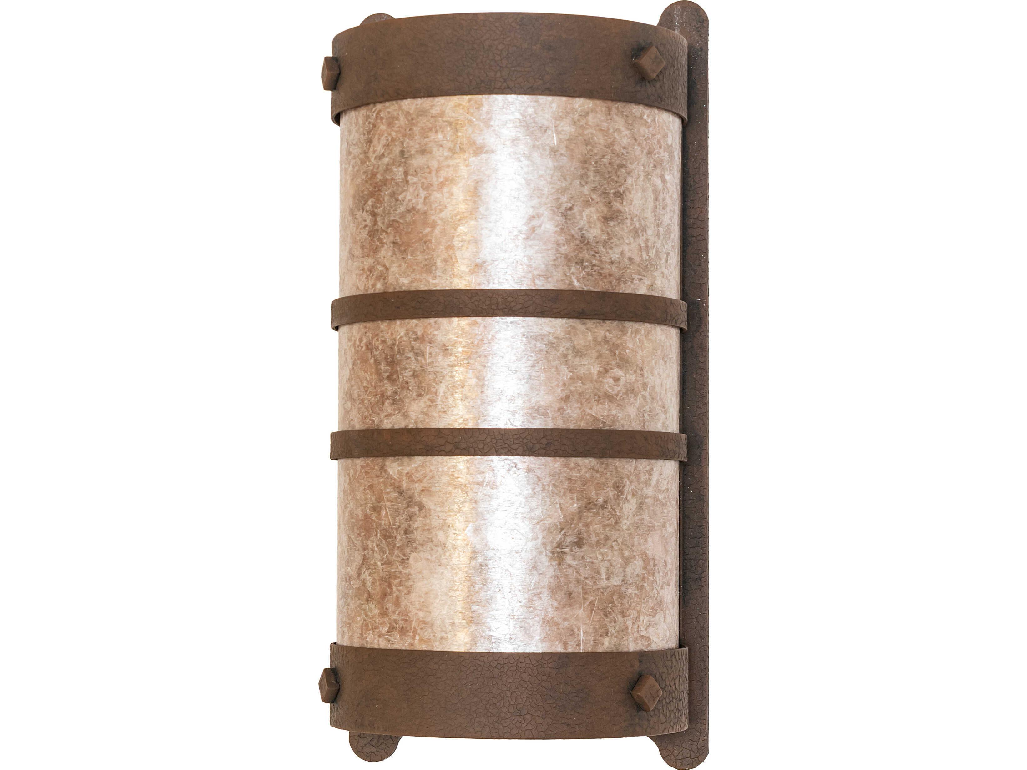Meyda Durbano 2-Light Silver Mica Brown Traditional Wall Sconce