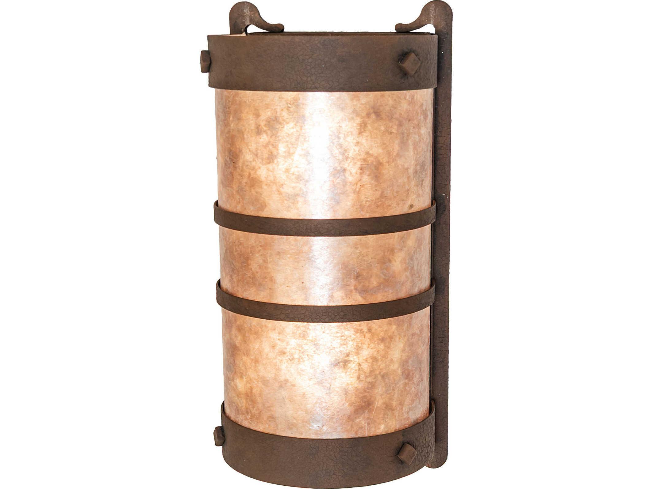 Meyda Durbano 2-Light Silver Mica Brown Traditional Wall Sconce