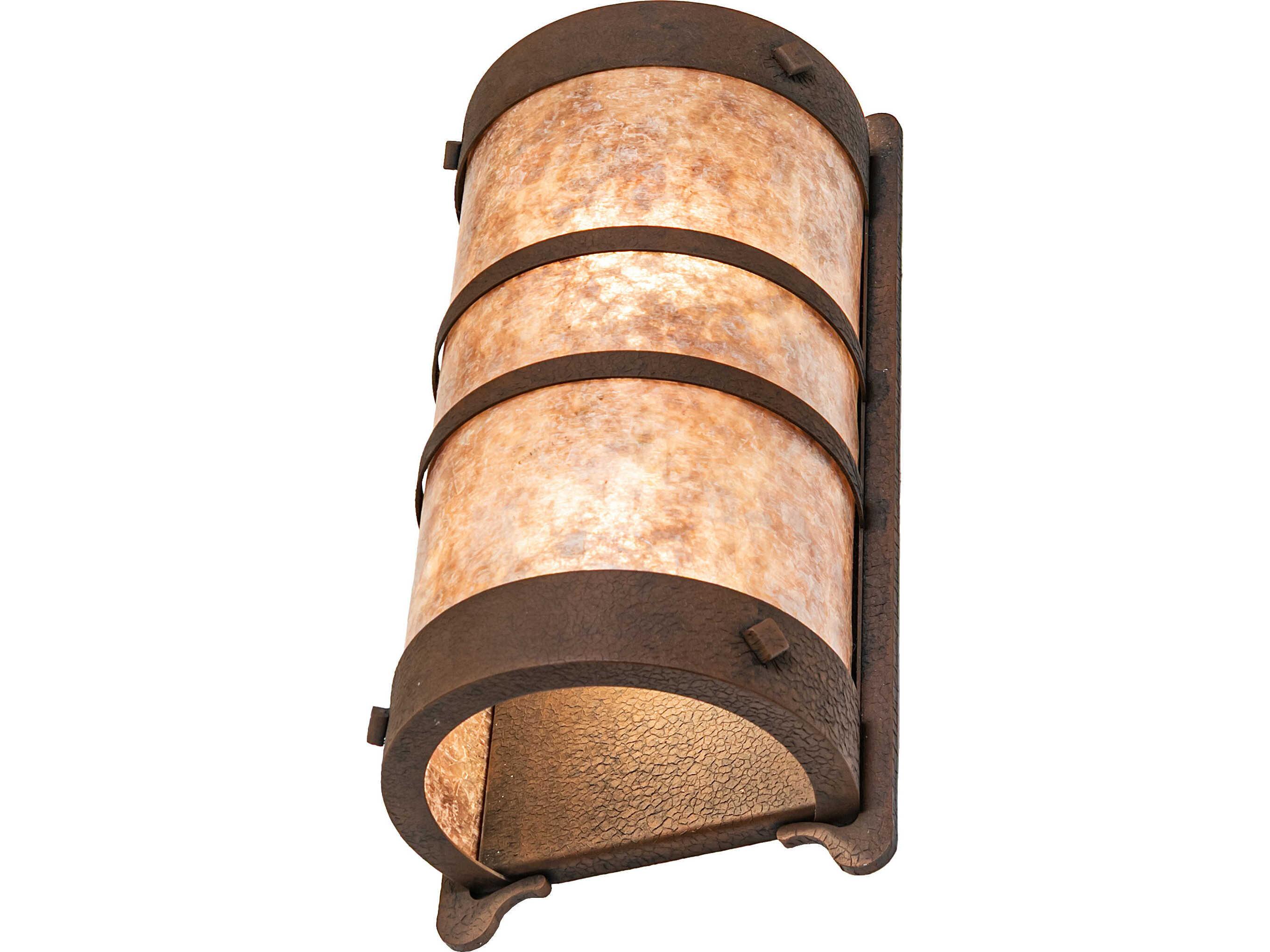 Meyda Durbano 2-Light Silver Mica Brown Traditional Wall Sconce