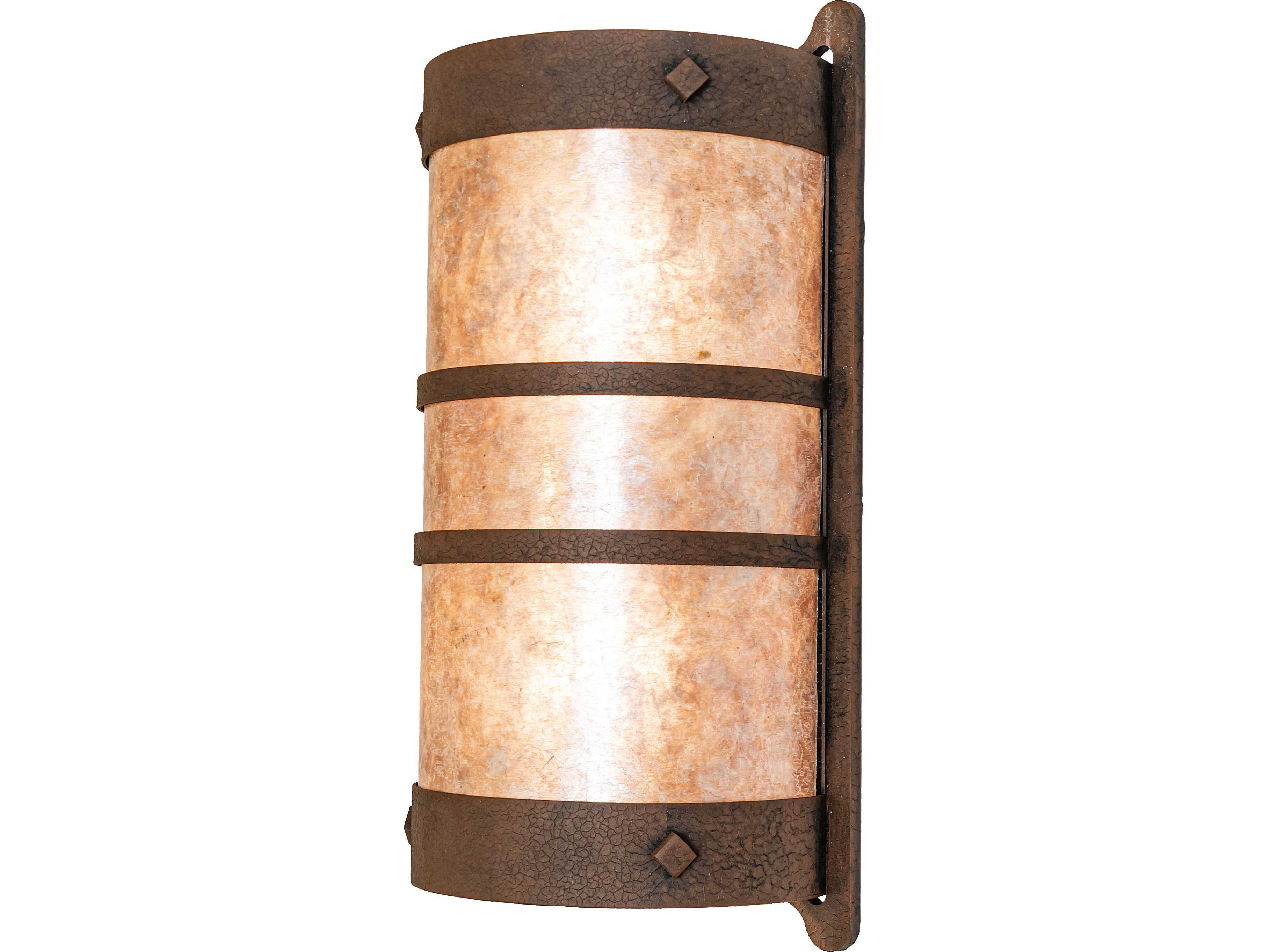 Meyda Durbano 2-Light Silver Mica Brown Traditional Wall Sconce