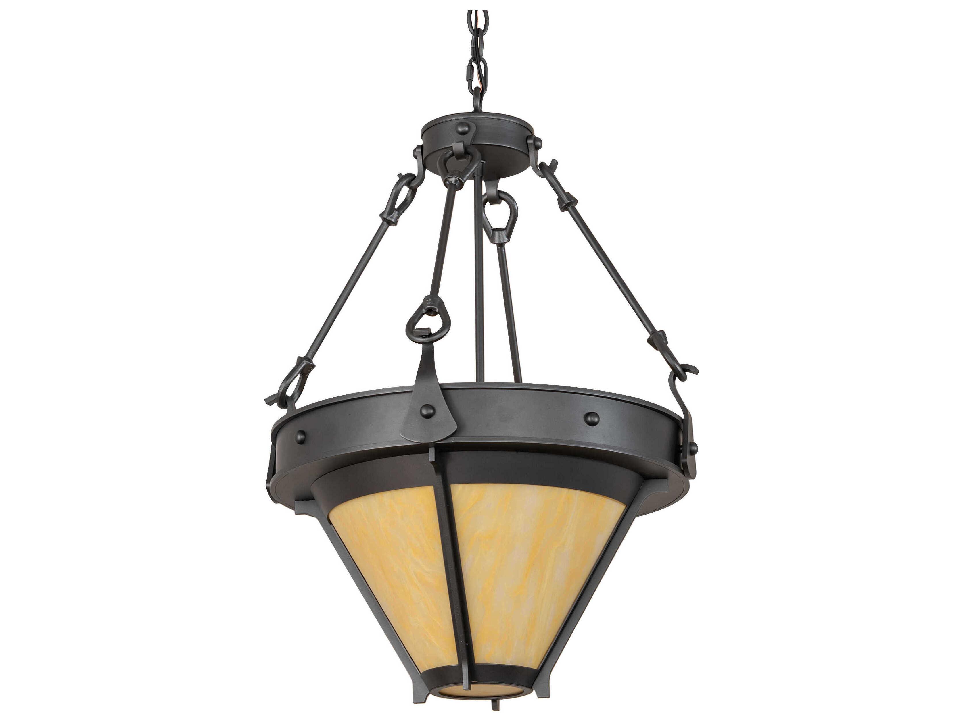 Meyda Nehring 3-Light Wrought Iron Bronze Traditional Pendant