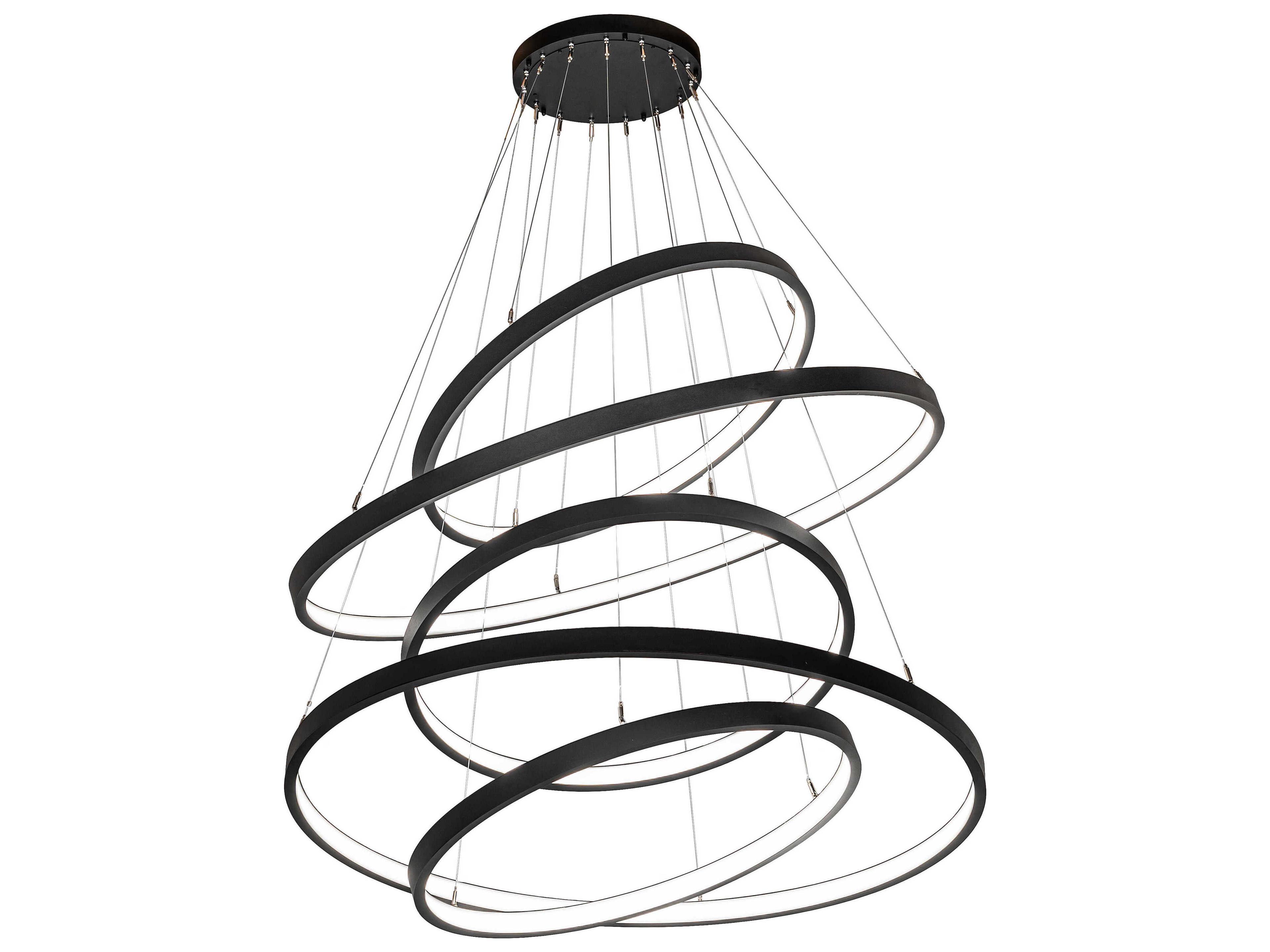 Meyda Anillo Textured Black Chandelier