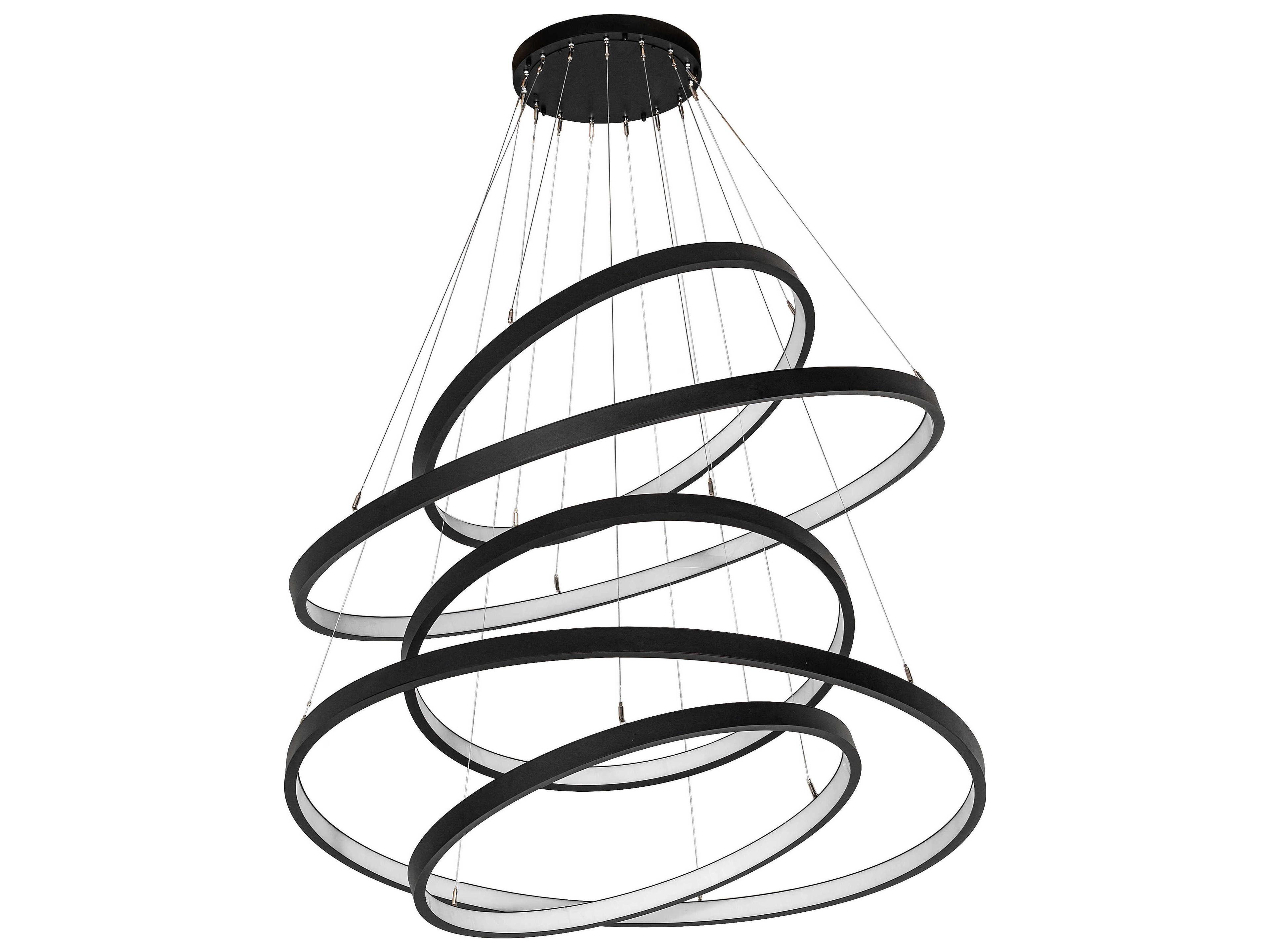 Meyda Anillo Textured Black Chandelier